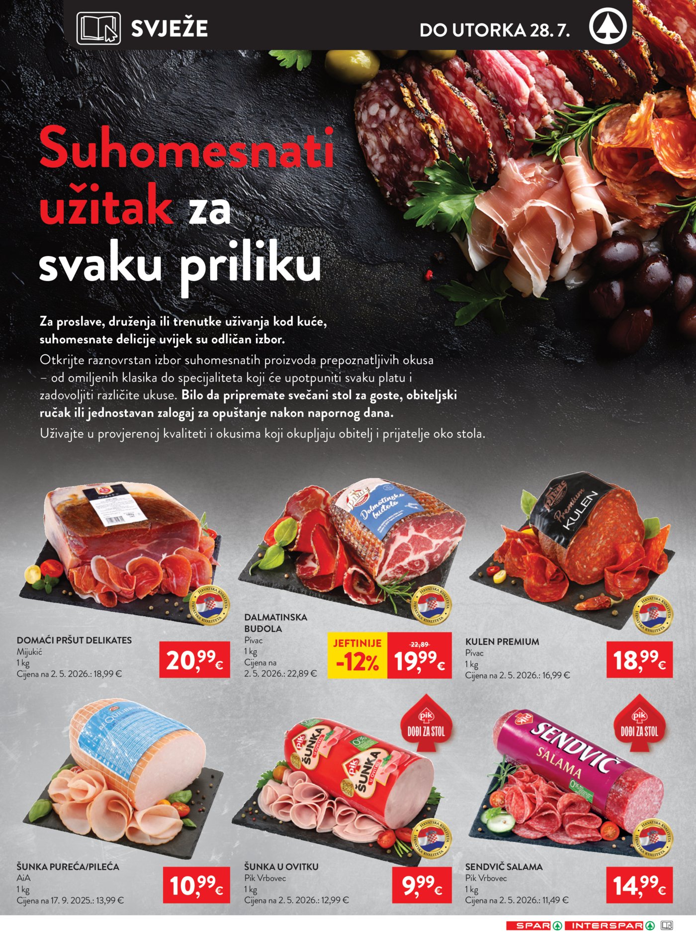 SPAR INTERSPAR katalog Akcija 22.07. - 28.07.2026.
