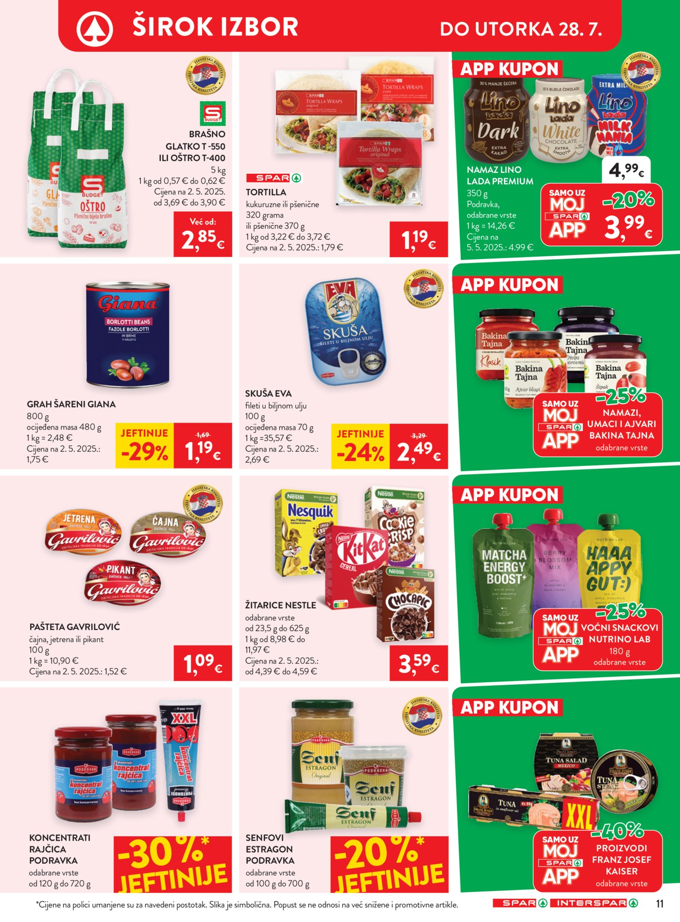 SPAR INTERSPAR katalog Akcija 22.07. - 28.07.2026.
