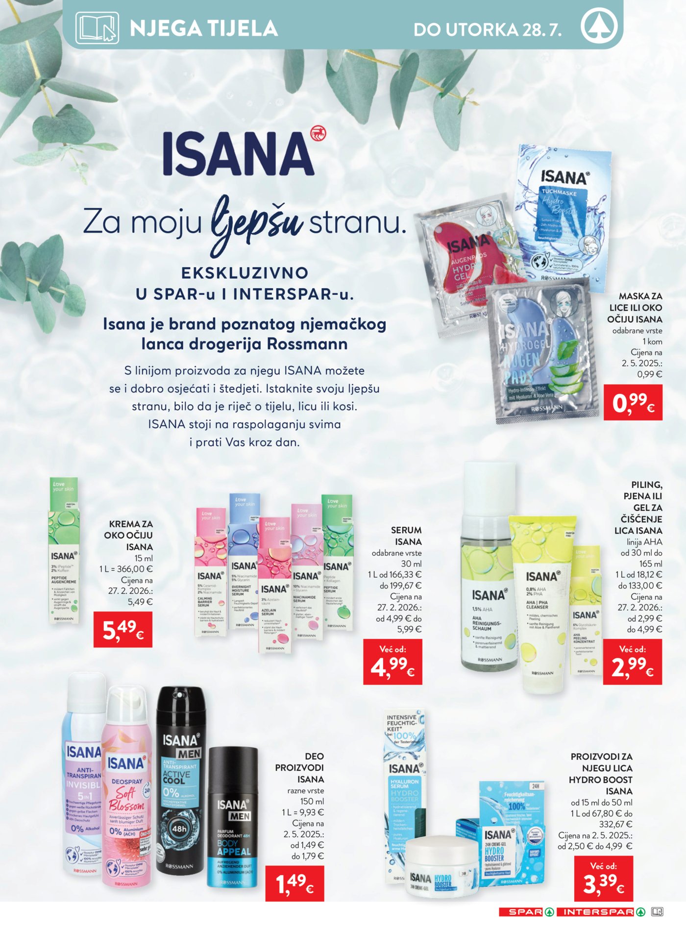 SPAR INTERSPAR katalog Akcija 22.07. - 28.07.2026.