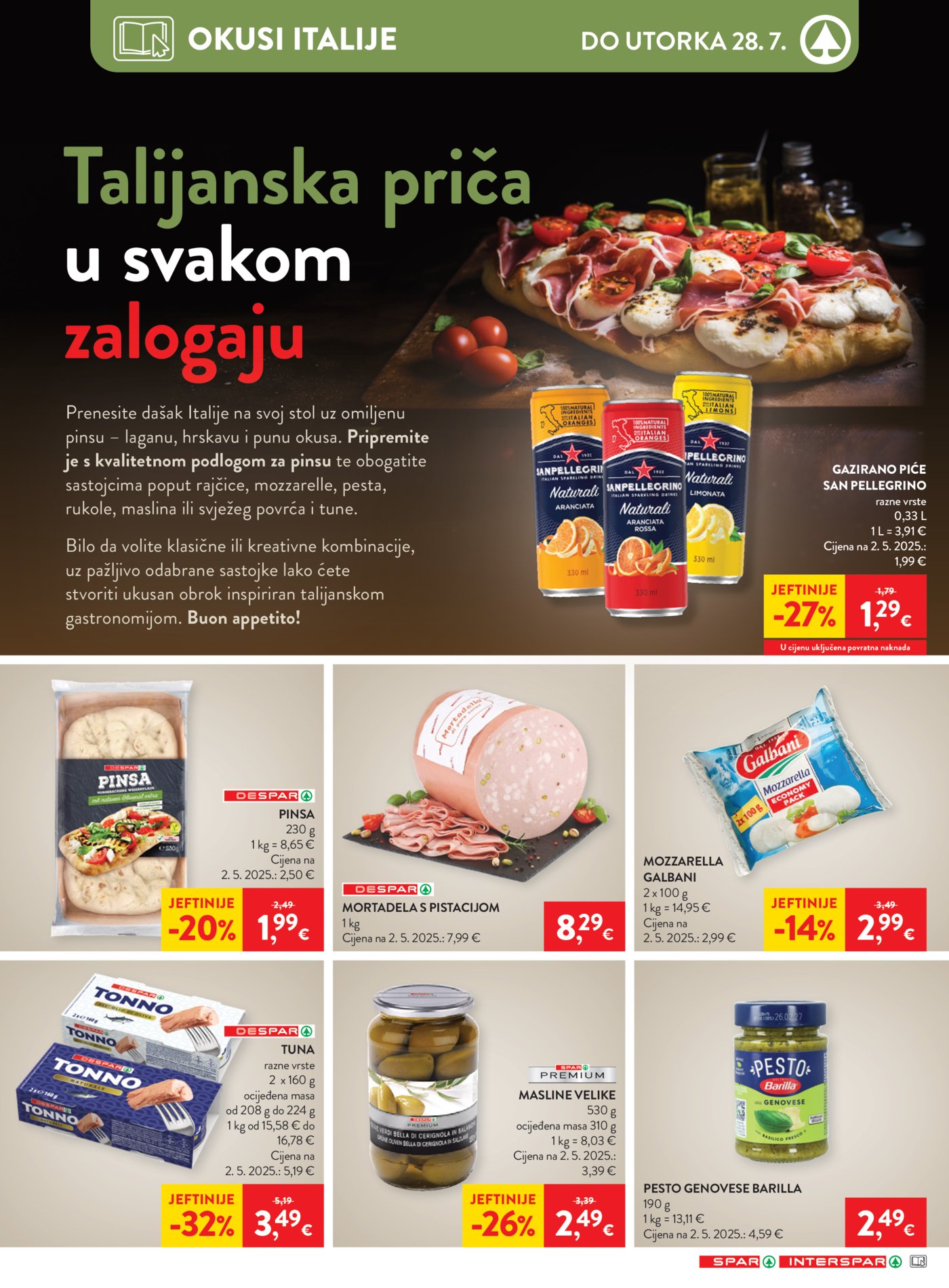 SPAR INTERSPAR katalog Akcija 22.07. - 28.07.2026.