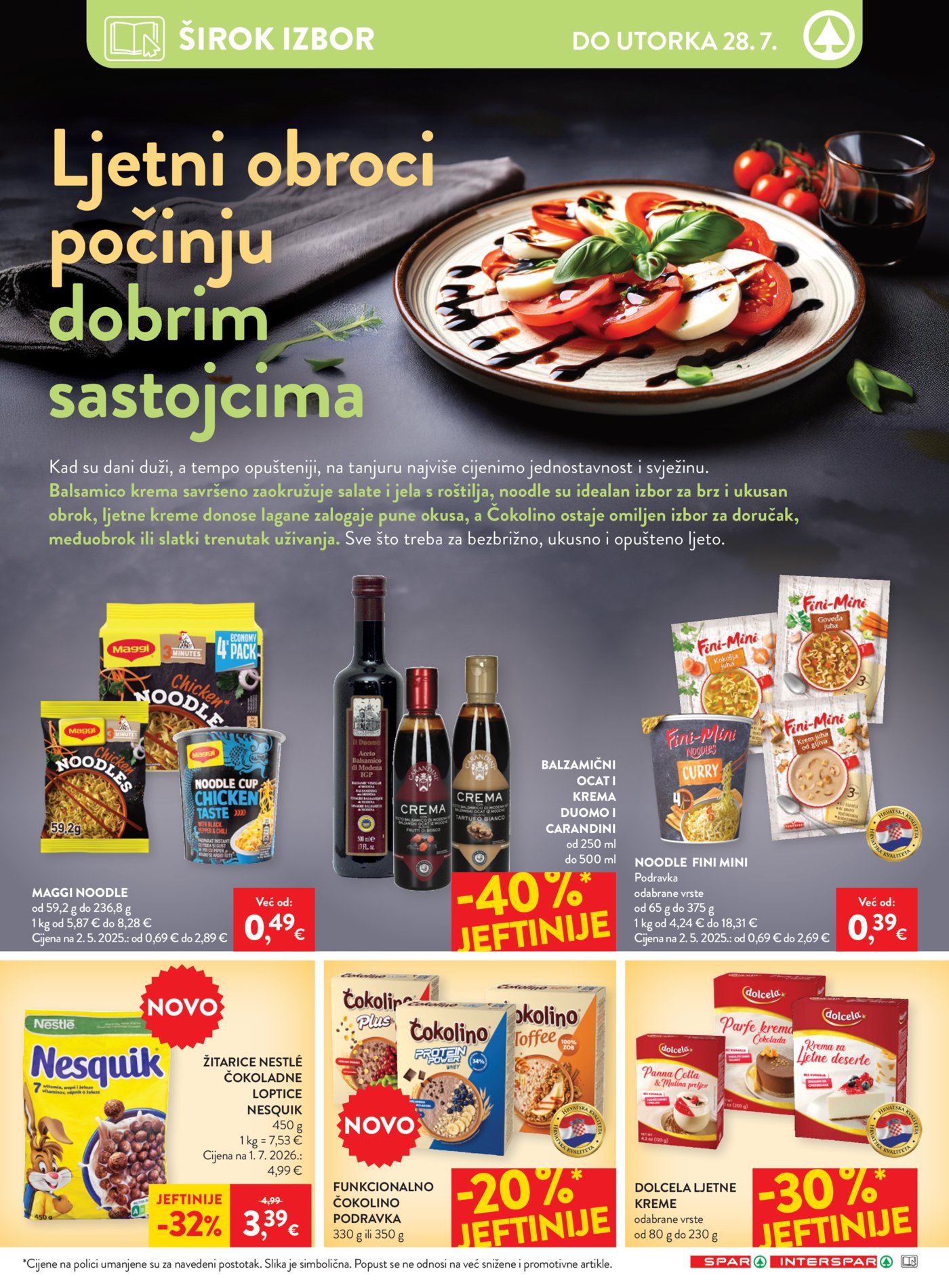 SPAR INTERSPAR katalog Akcija 22.07. - 28.07.2026.