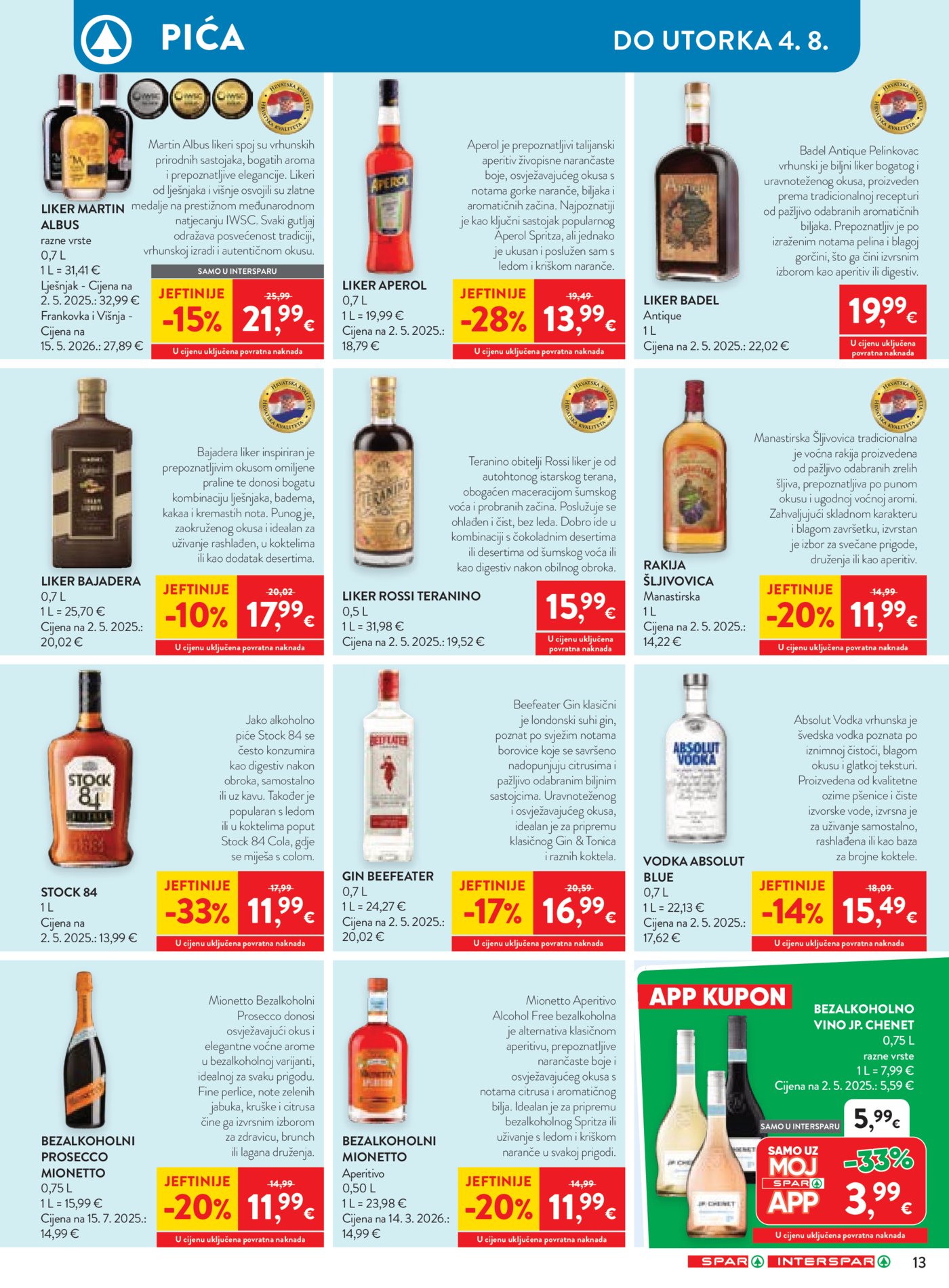 SPAR INTERSPAR katalog Akcija 29.07.-04.08.2026.