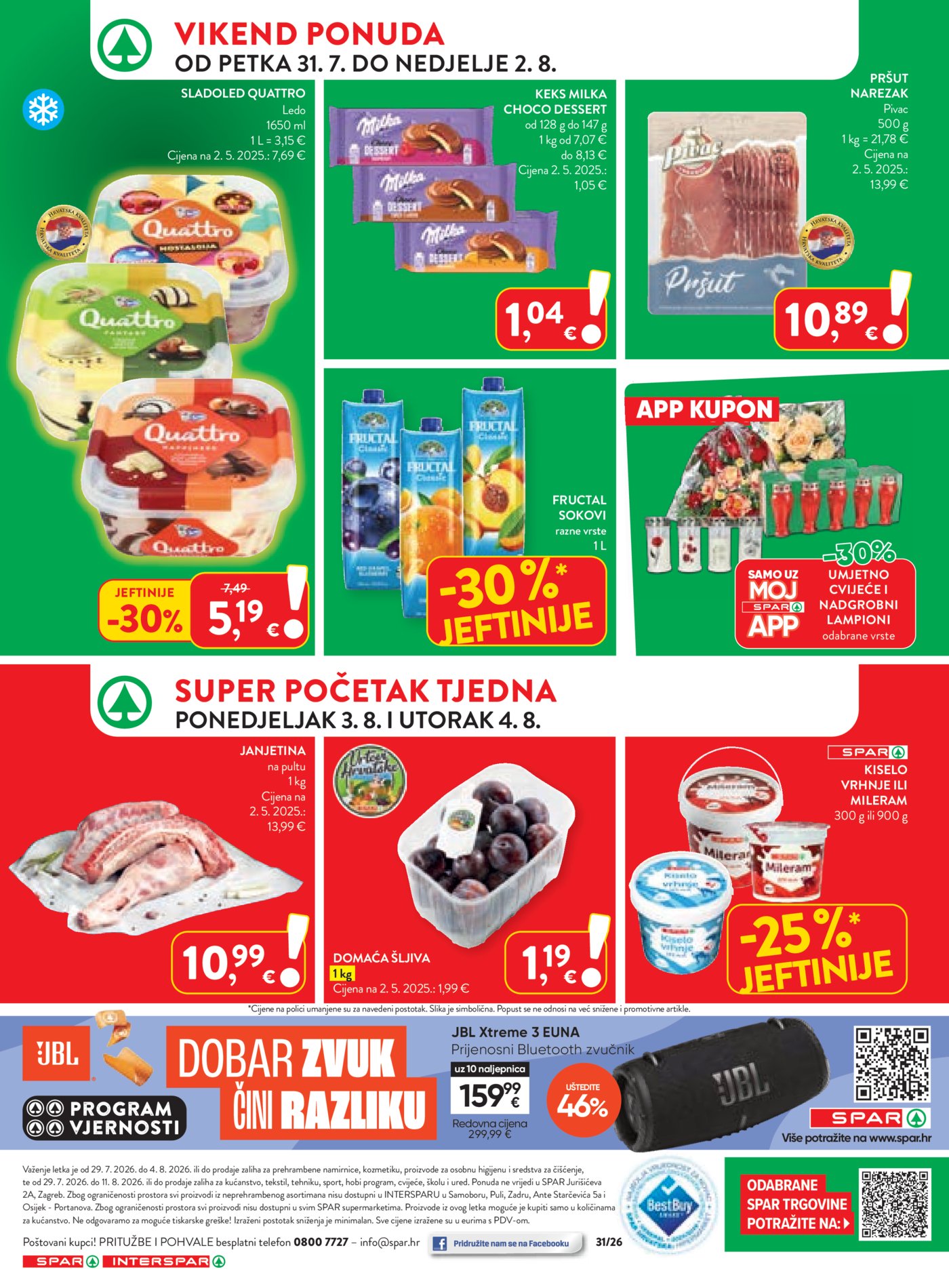 SPAR INTERSPAR katalog Akcija 29.07.-04.08.2026.