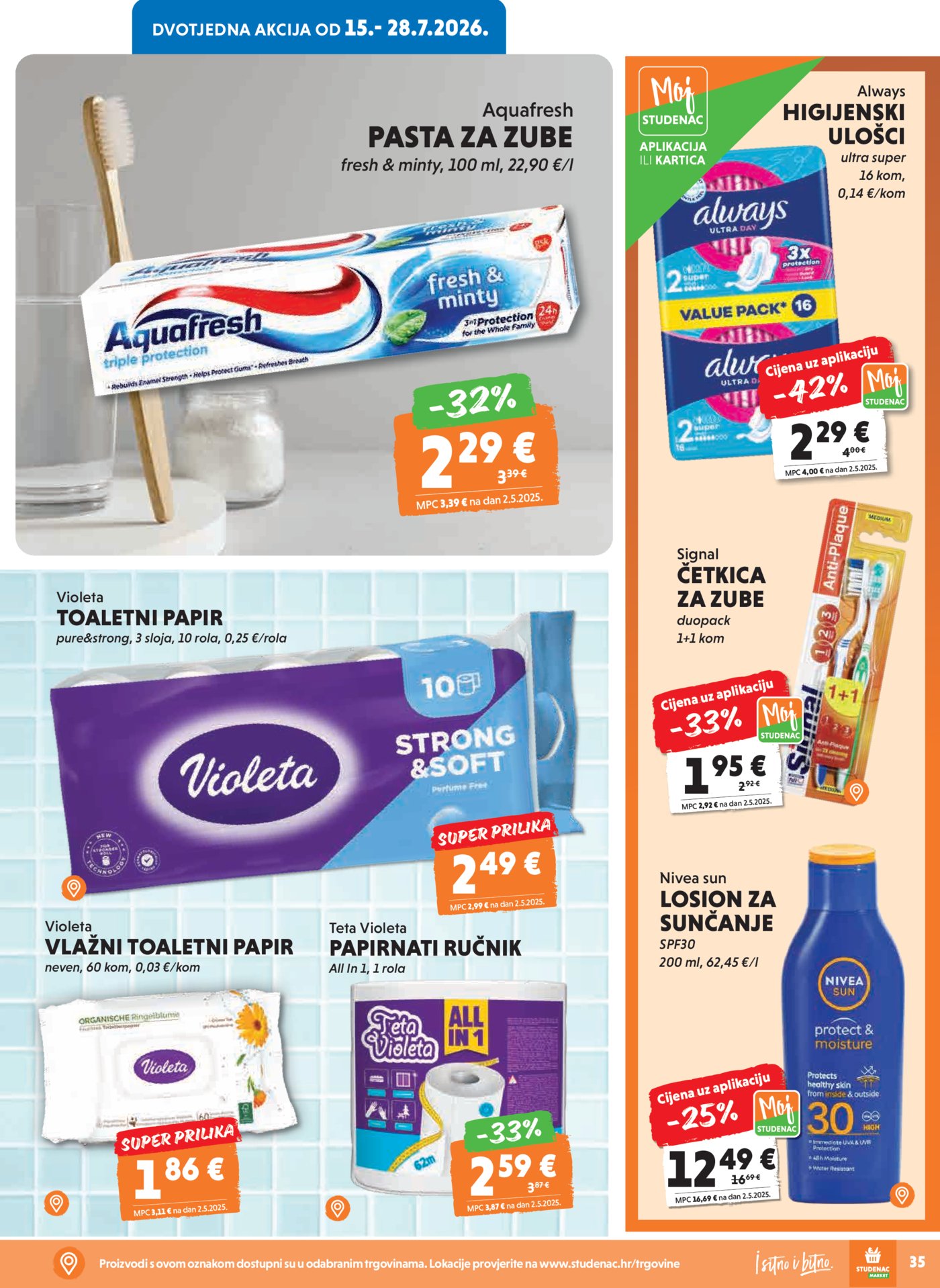 Studenac katalog Akcija 15.07. - 28.07.2026.