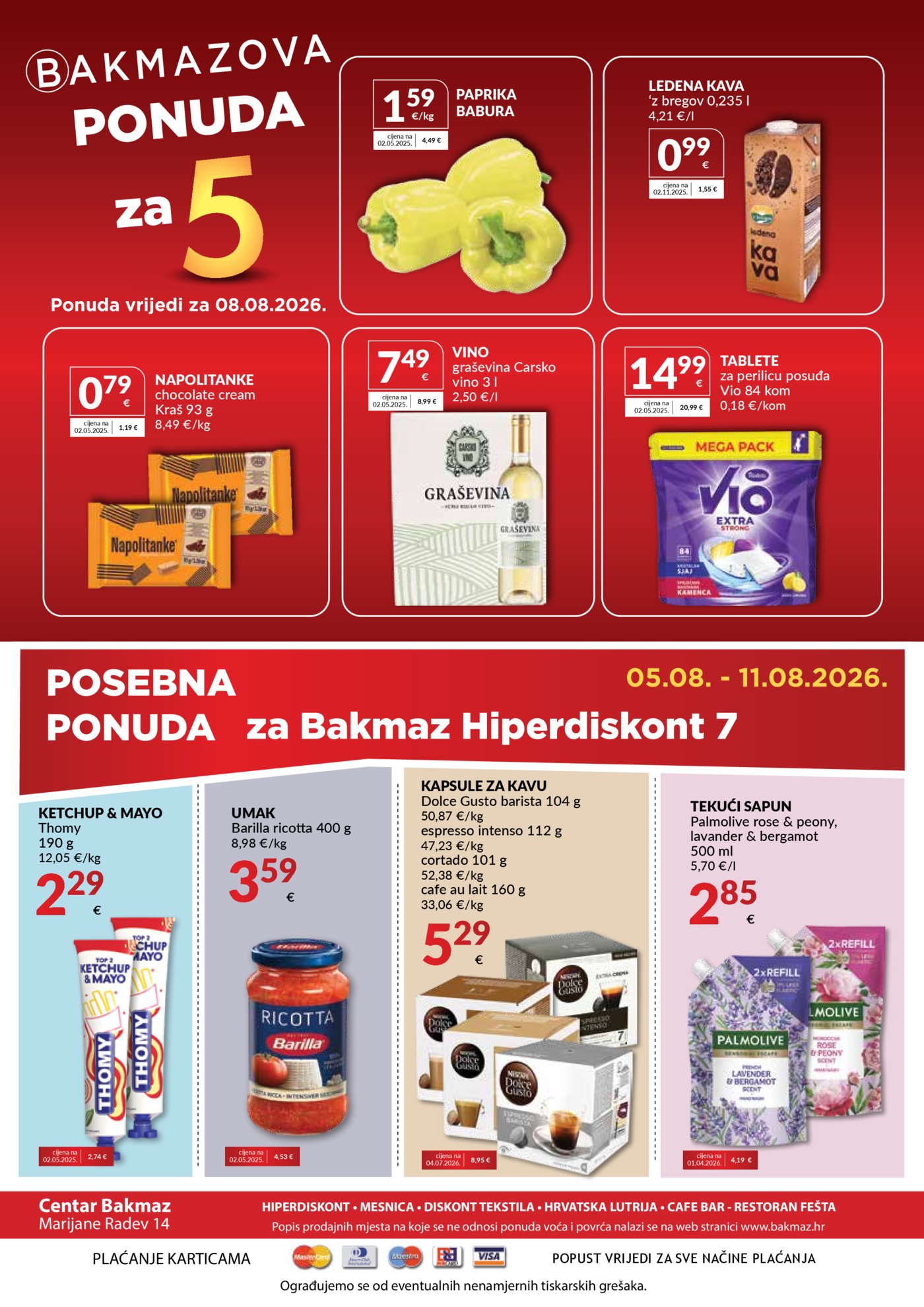 Bakmaz katalog Akcija 05.08.-11.08.2026.