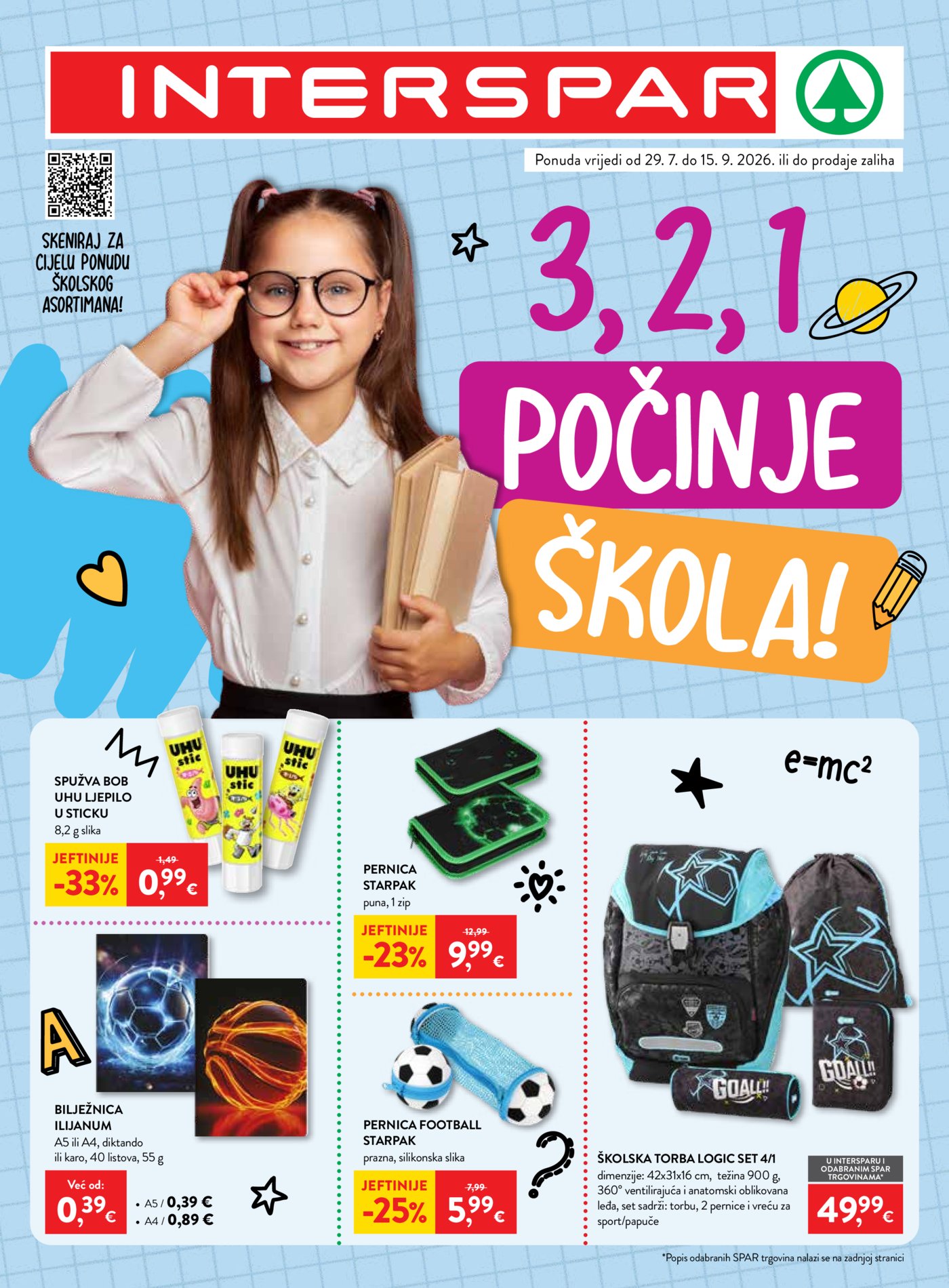 Interspar katalog Počinje škola 29.07.-15.09.2026.