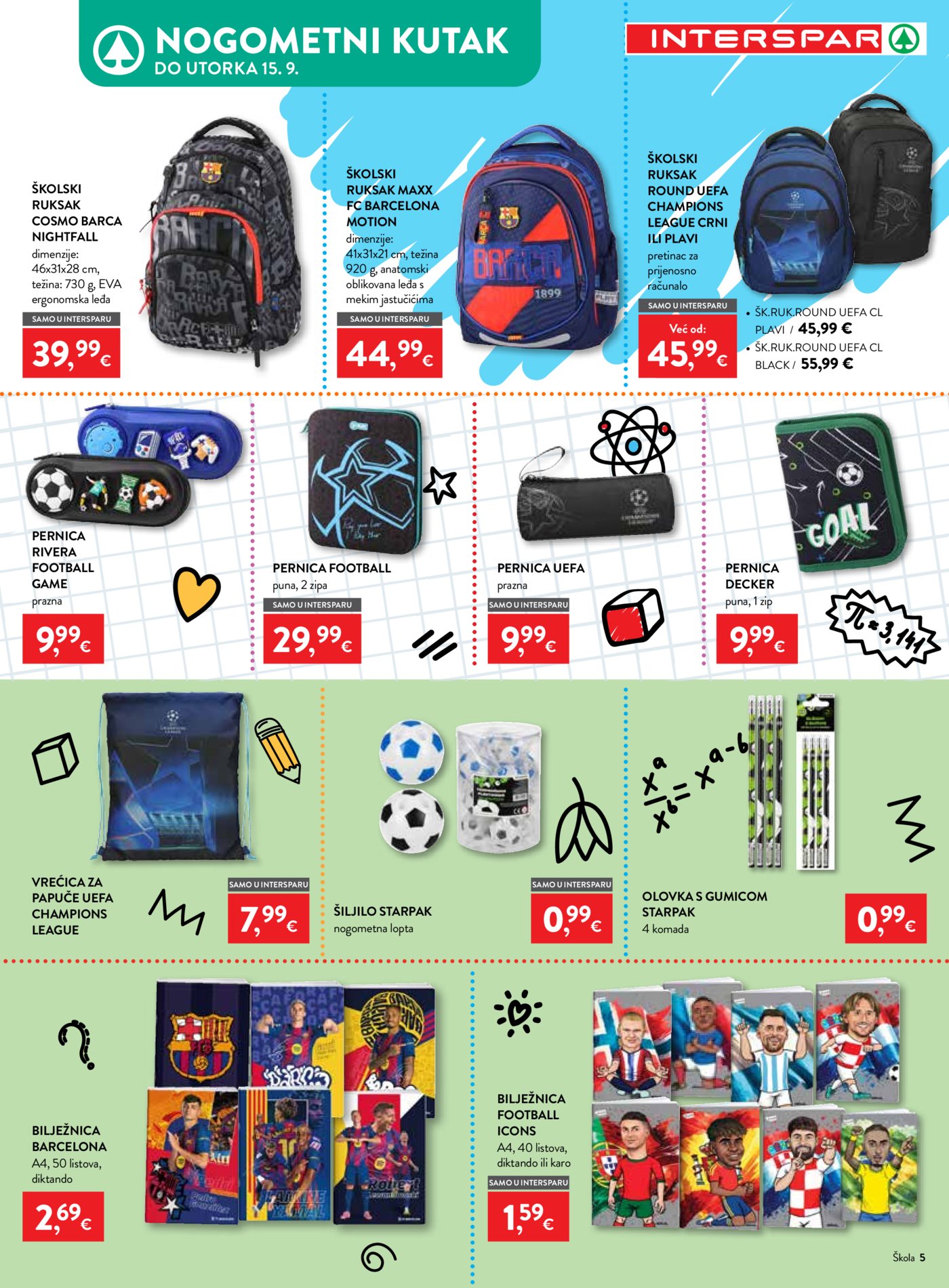 Interspar katalog Počinje škola 29.07.-15.09.2026.