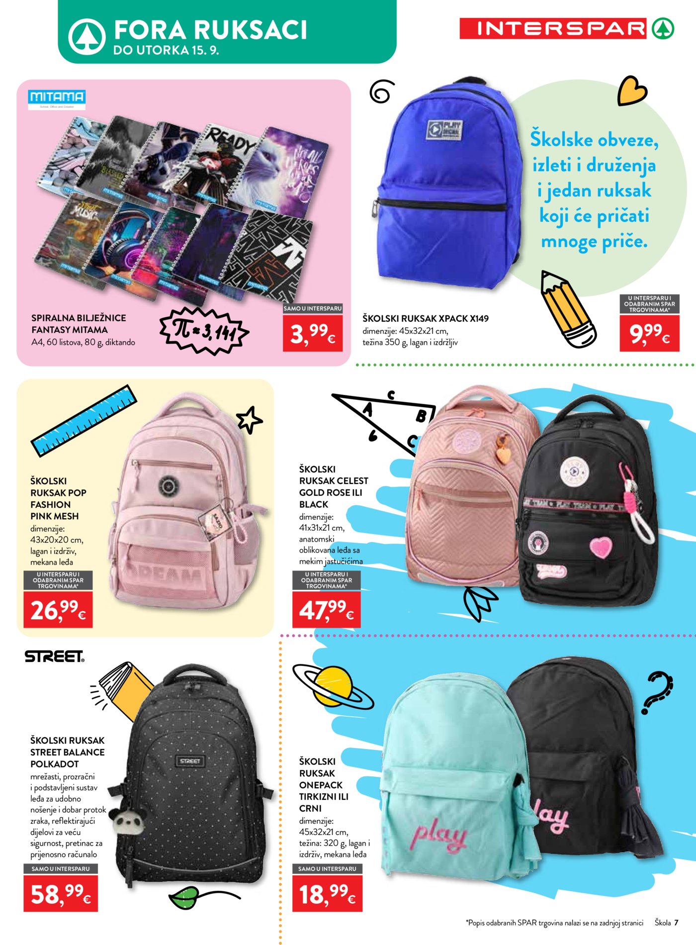 Interspar katalog Počinje škola 29.07.-15.09.2026.