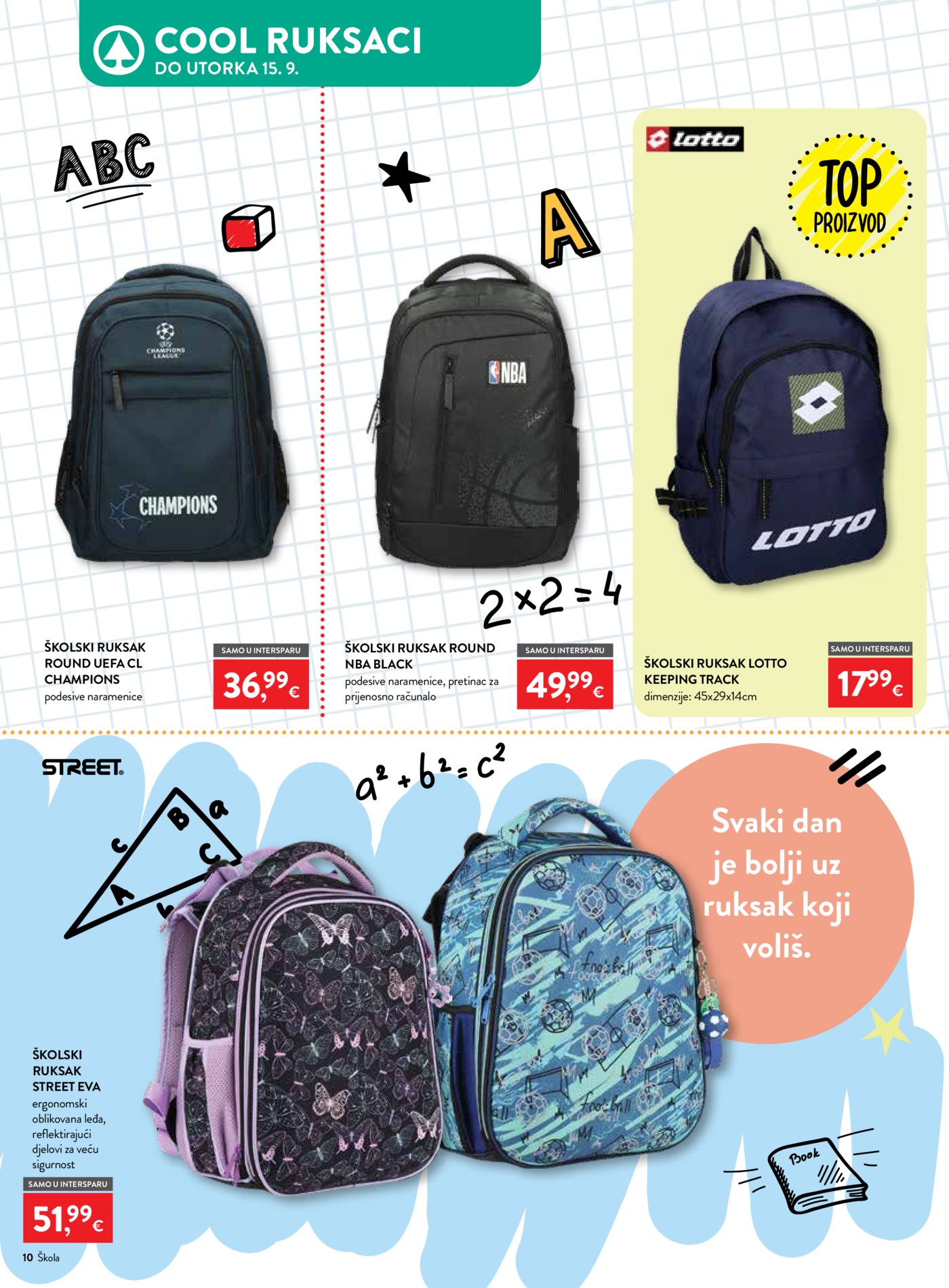 Interspar katalog Počinje škola 29.07.-15.09.2026.