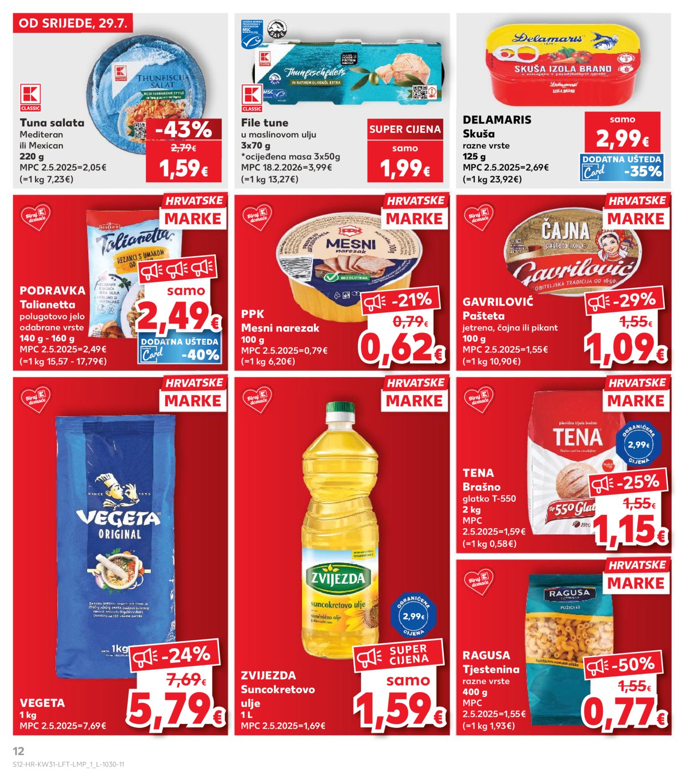 Kaufland katalog Akcija 29.07.- 04.08.2026.