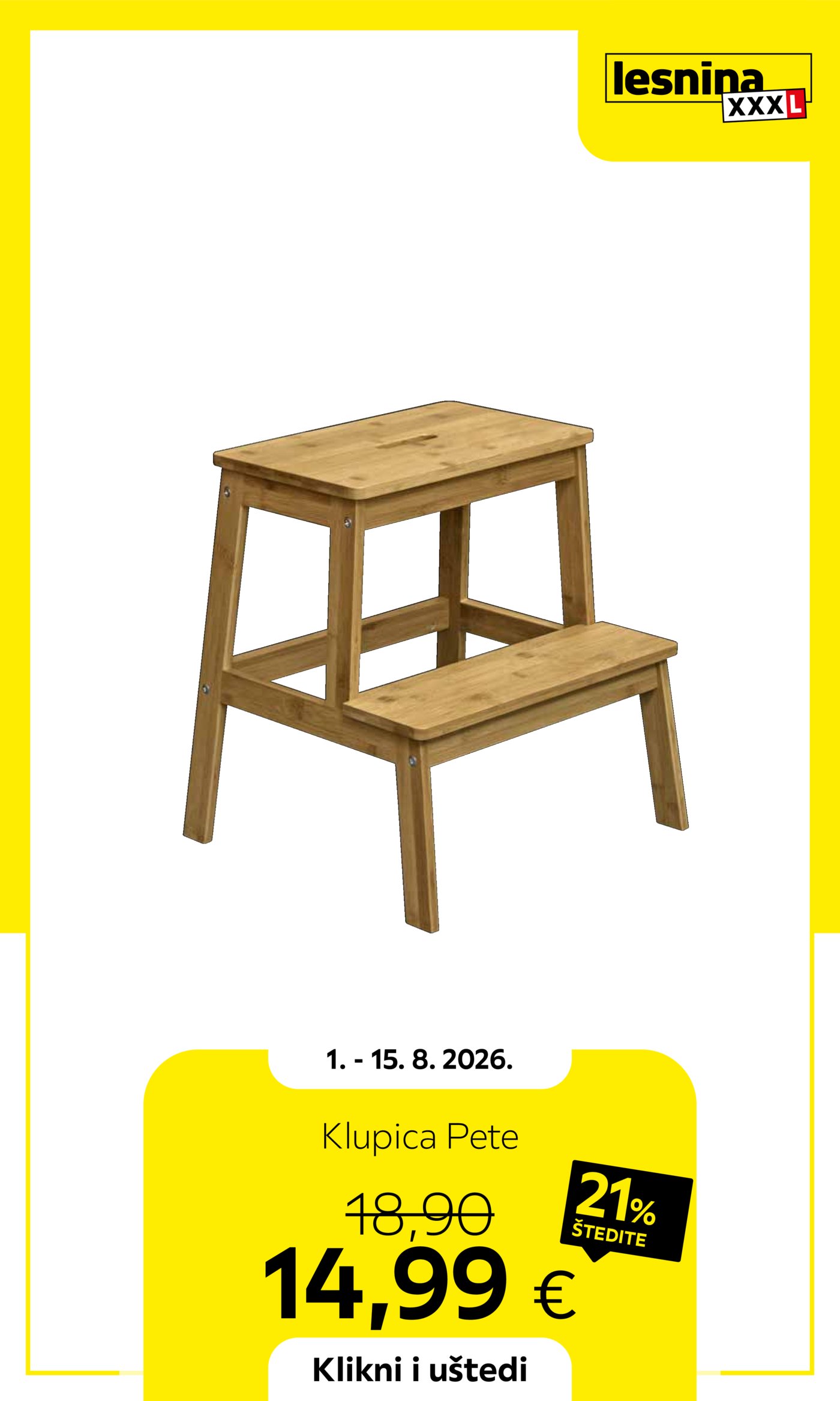 Lesnina katalog Akcija 01.08.-15.08.2026.