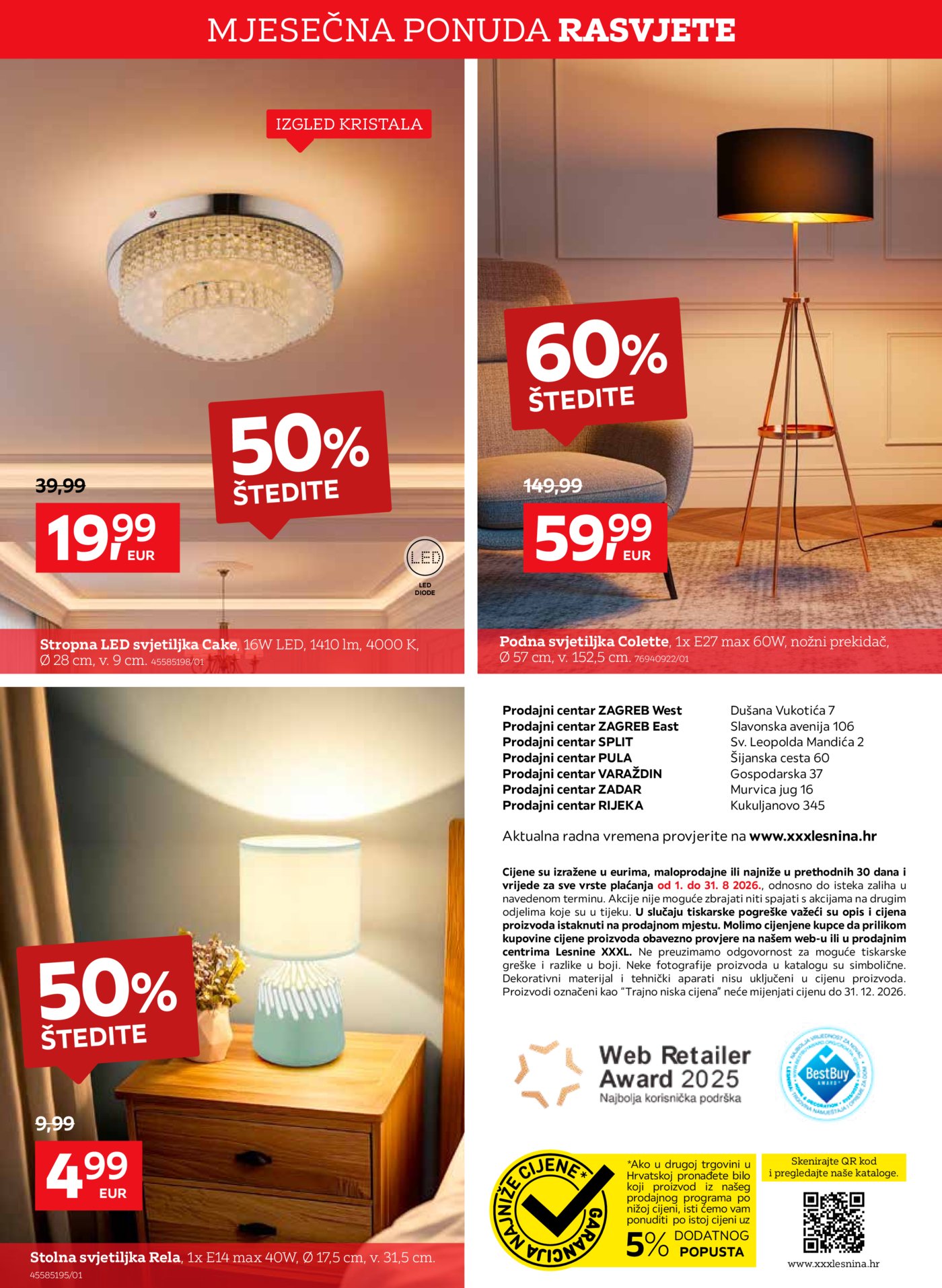 Lesnina katalog Rasvjeta 01.08.-31.08.2026.
