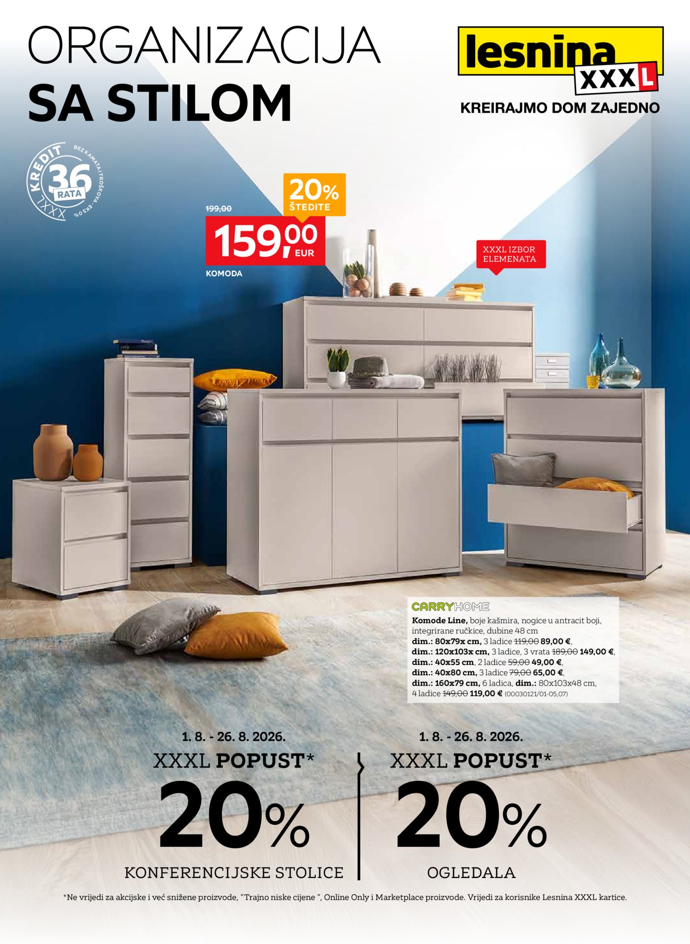 Lesnina katalog Organizacija sa stilom 01.08.-26.08.2026.