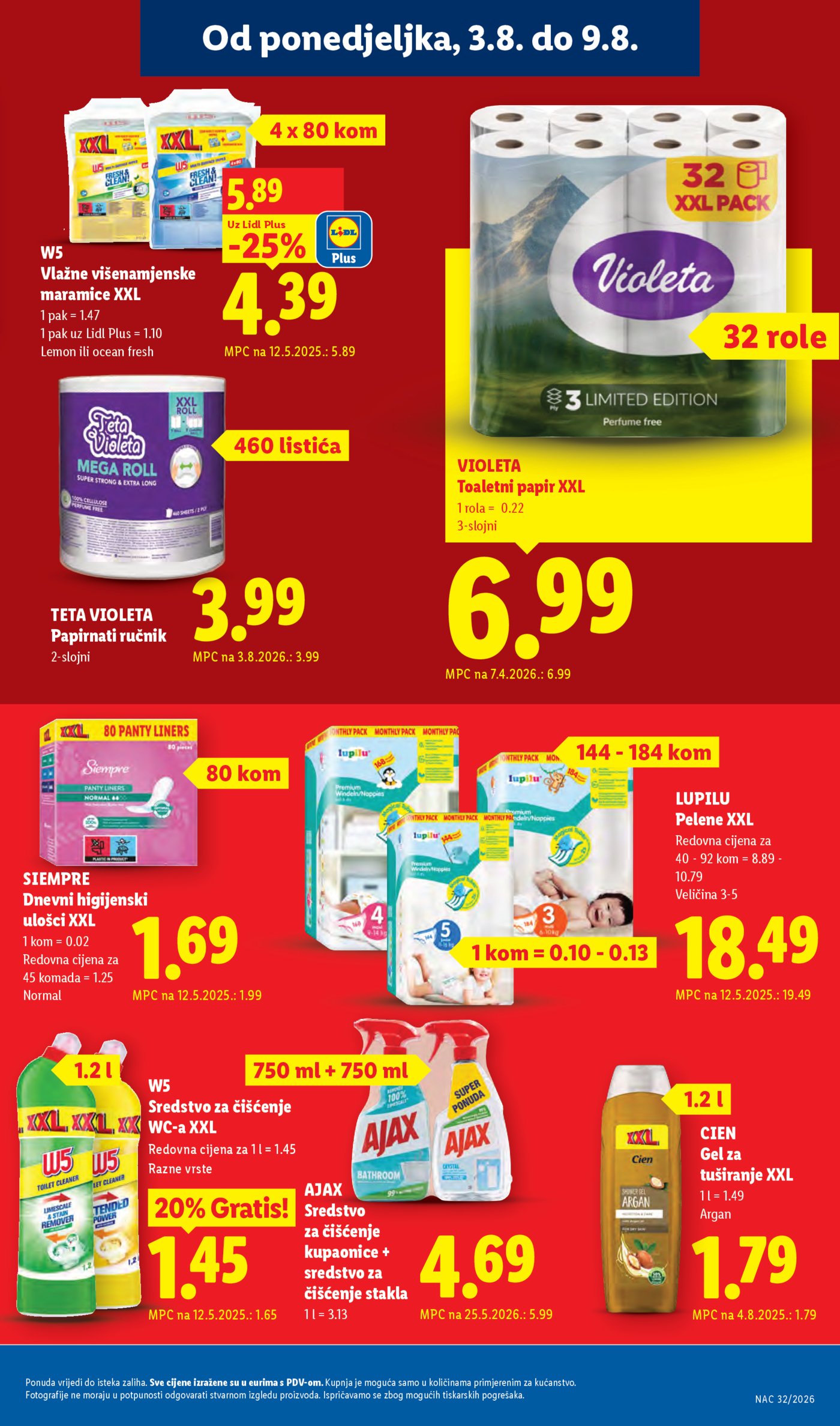 Lidl katalog Super ponuda od ponedjeljka 03.08.-09.08.2026.