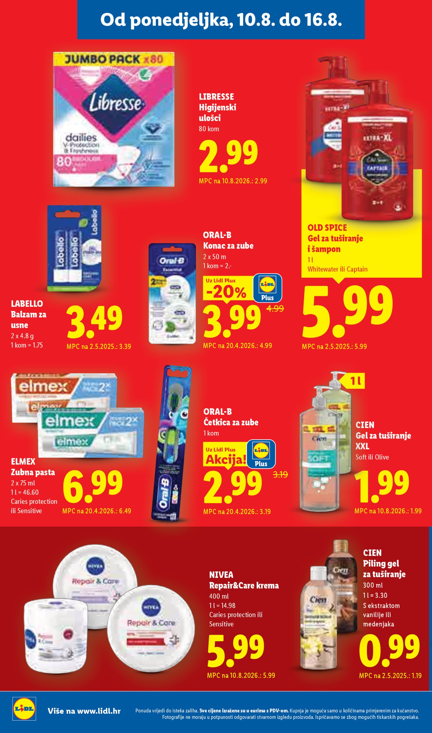 Lidl katalog Super ponuda od ponedjeljka 10.08.-16.08.2026.