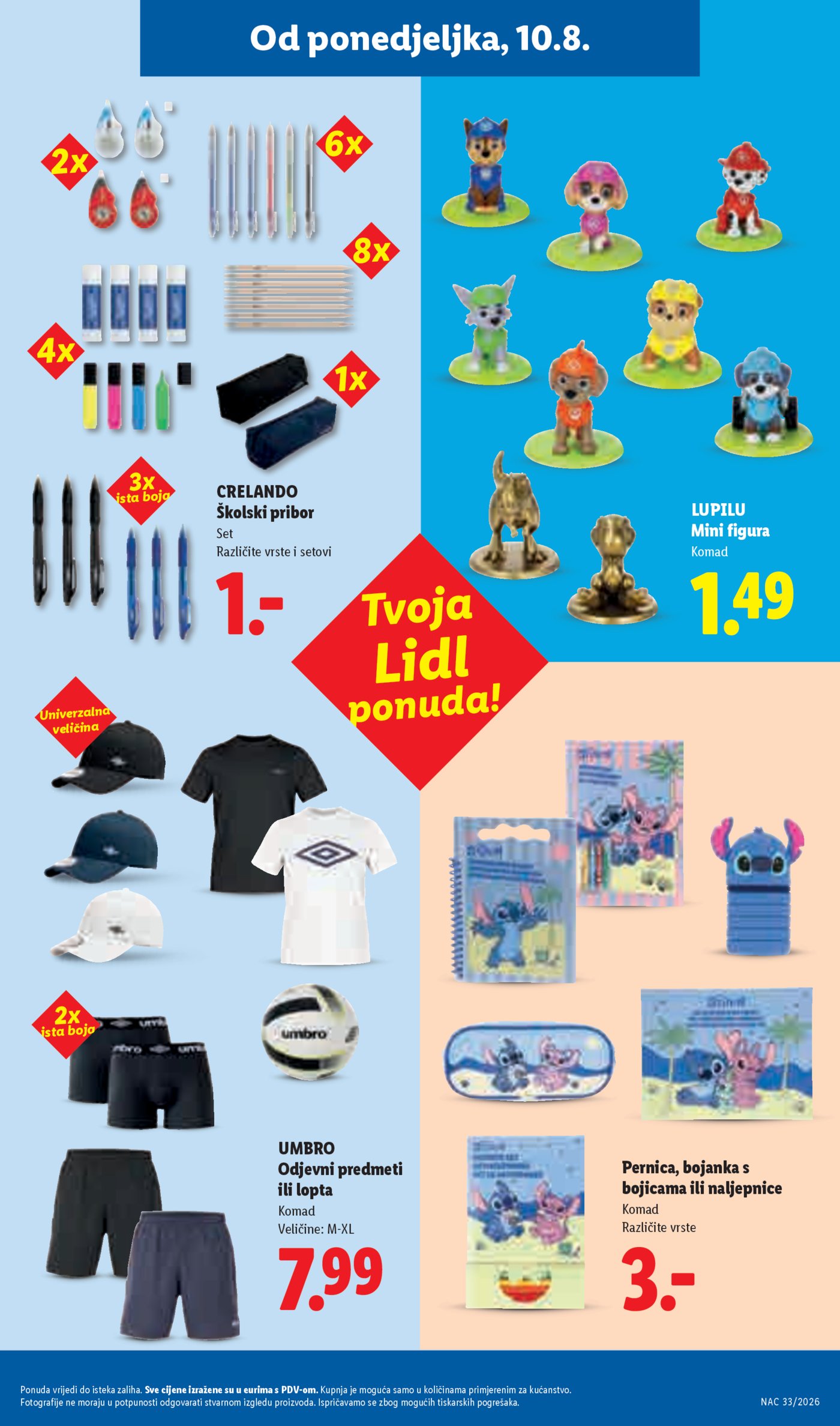 Lidl katalog Super ponuda od ponedjeljka 10.08.-16.08.2026.