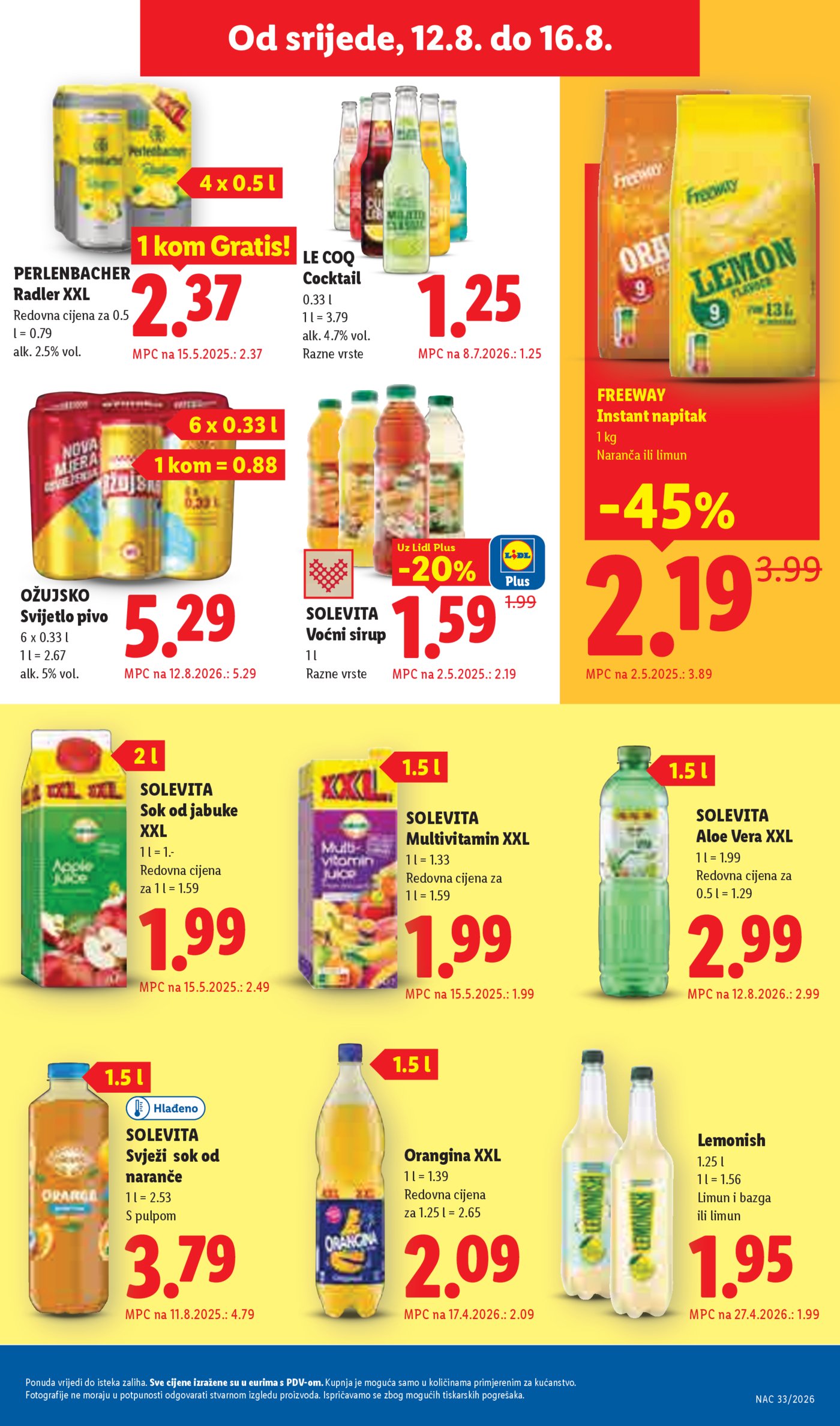 Lidl katalog Super ponuda od ponedjeljka 10.08.-16.08.2026.