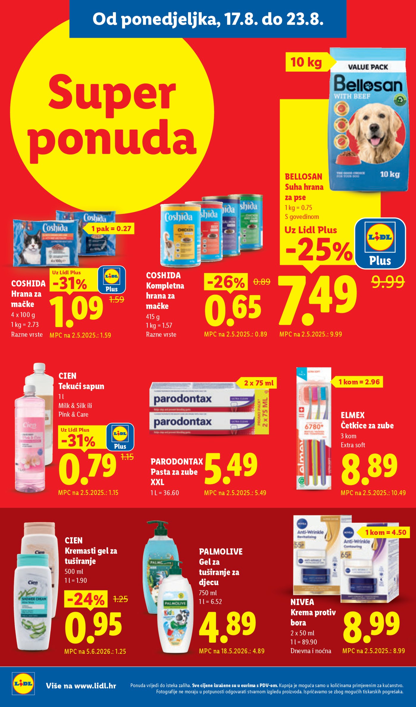 Lidl katalog Super ponuda od ponedjeljka 17.08. - 23.08.2026.