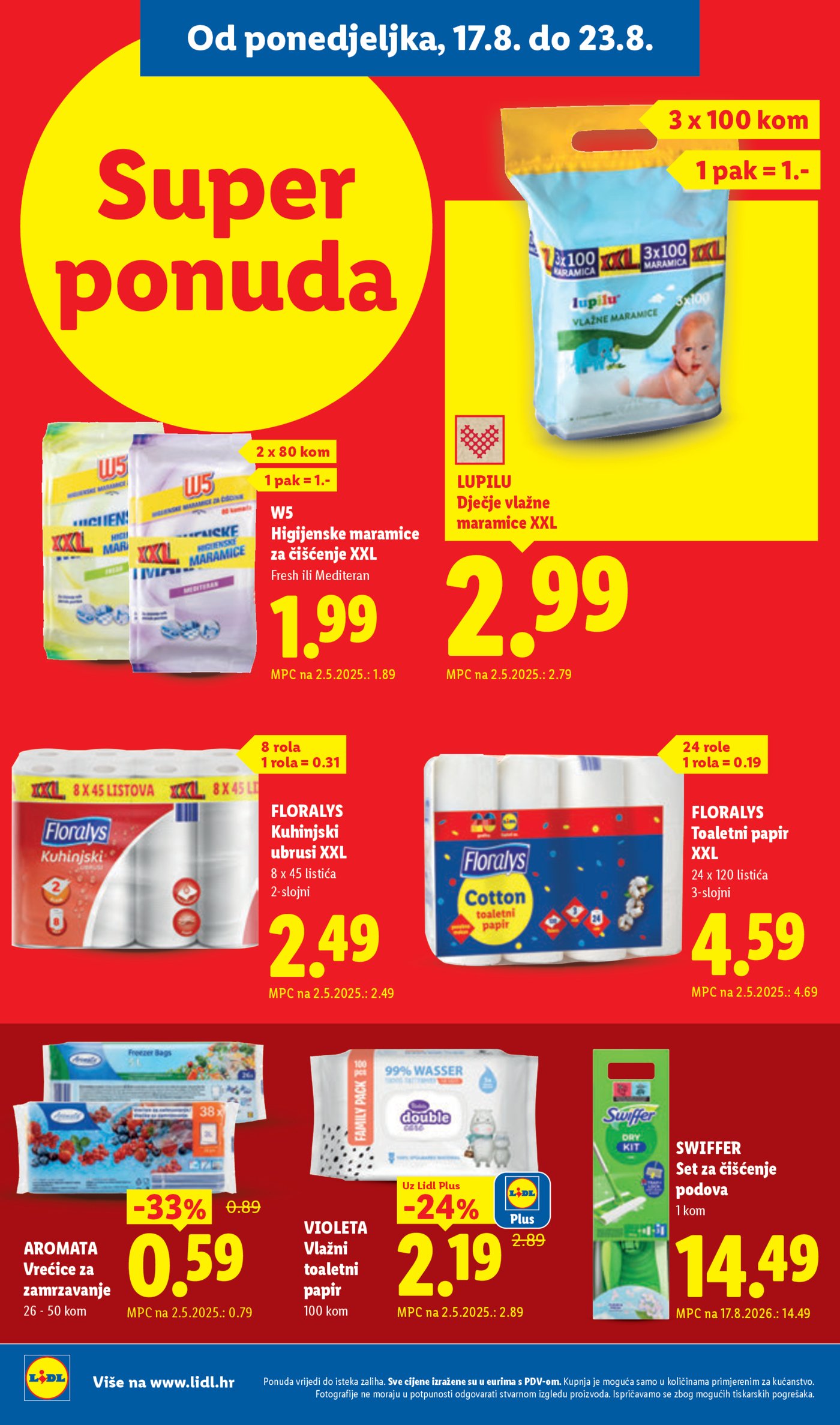 Lidl katalog Super ponuda od ponedjeljka 17.08. - 23.08.2026.