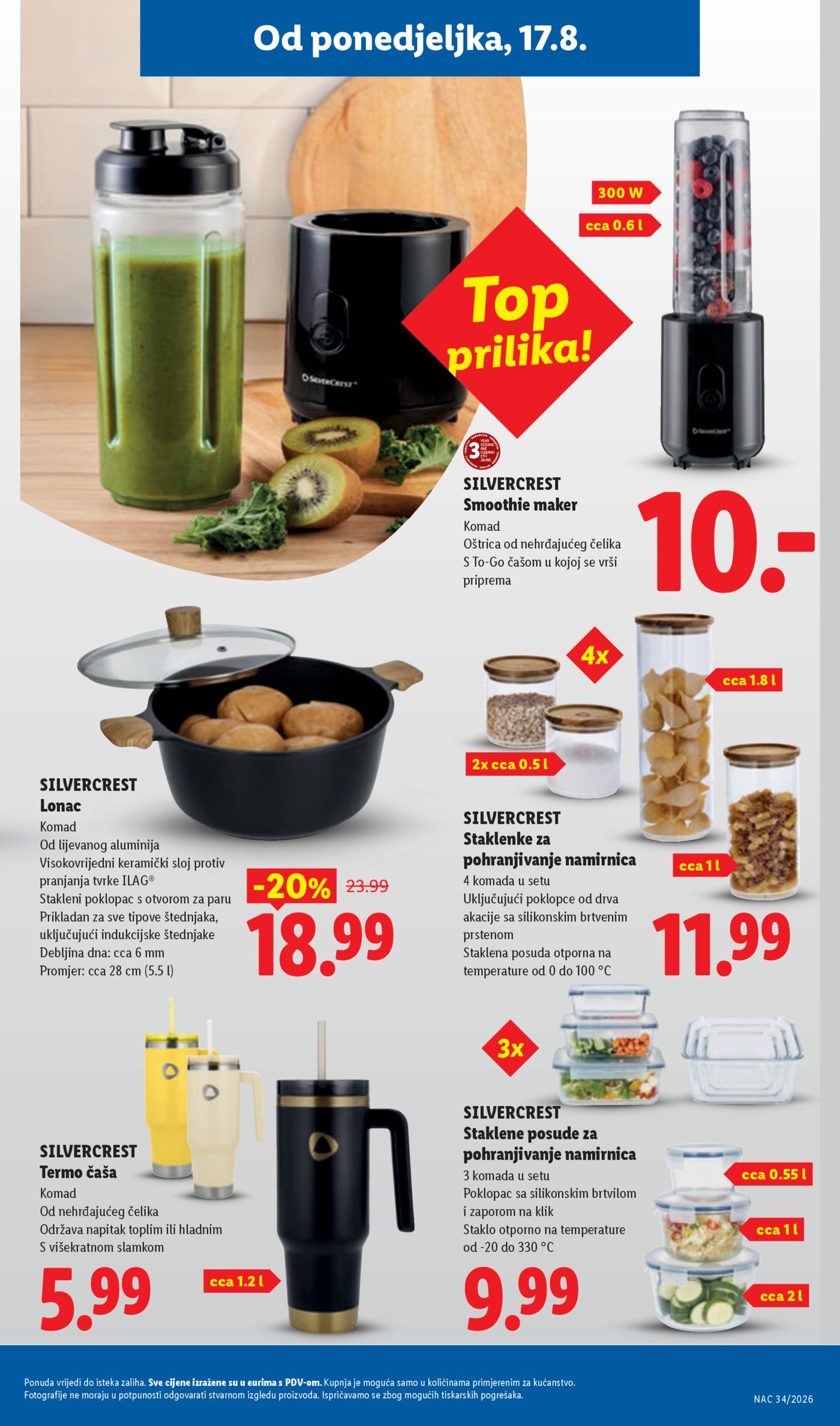 Lidl katalog Super ponuda od ponedjeljka 17.08. - 23.08.2026.