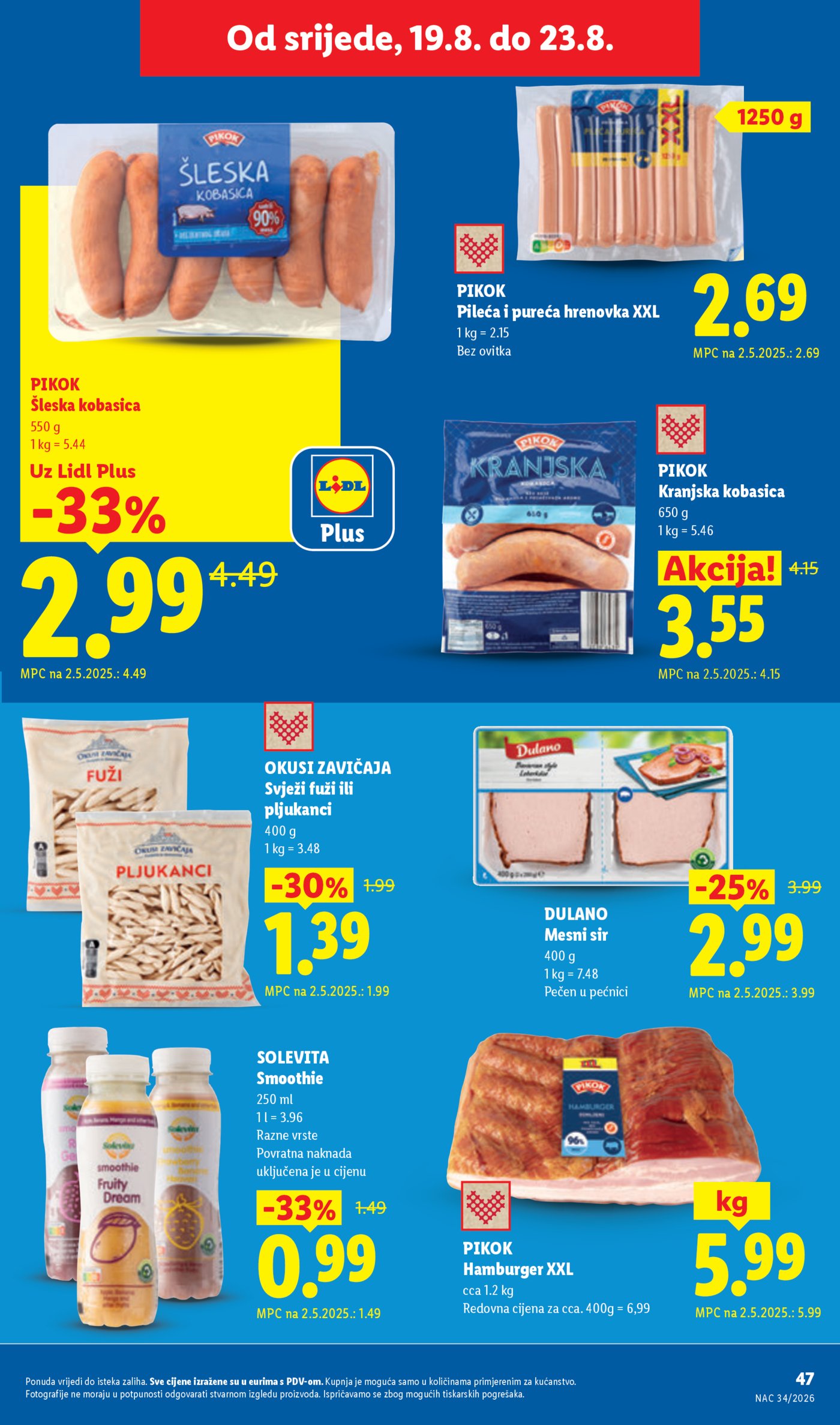 Lidl katalog Super ponuda od ponedjeljka 17.08. - 23.08.2026.