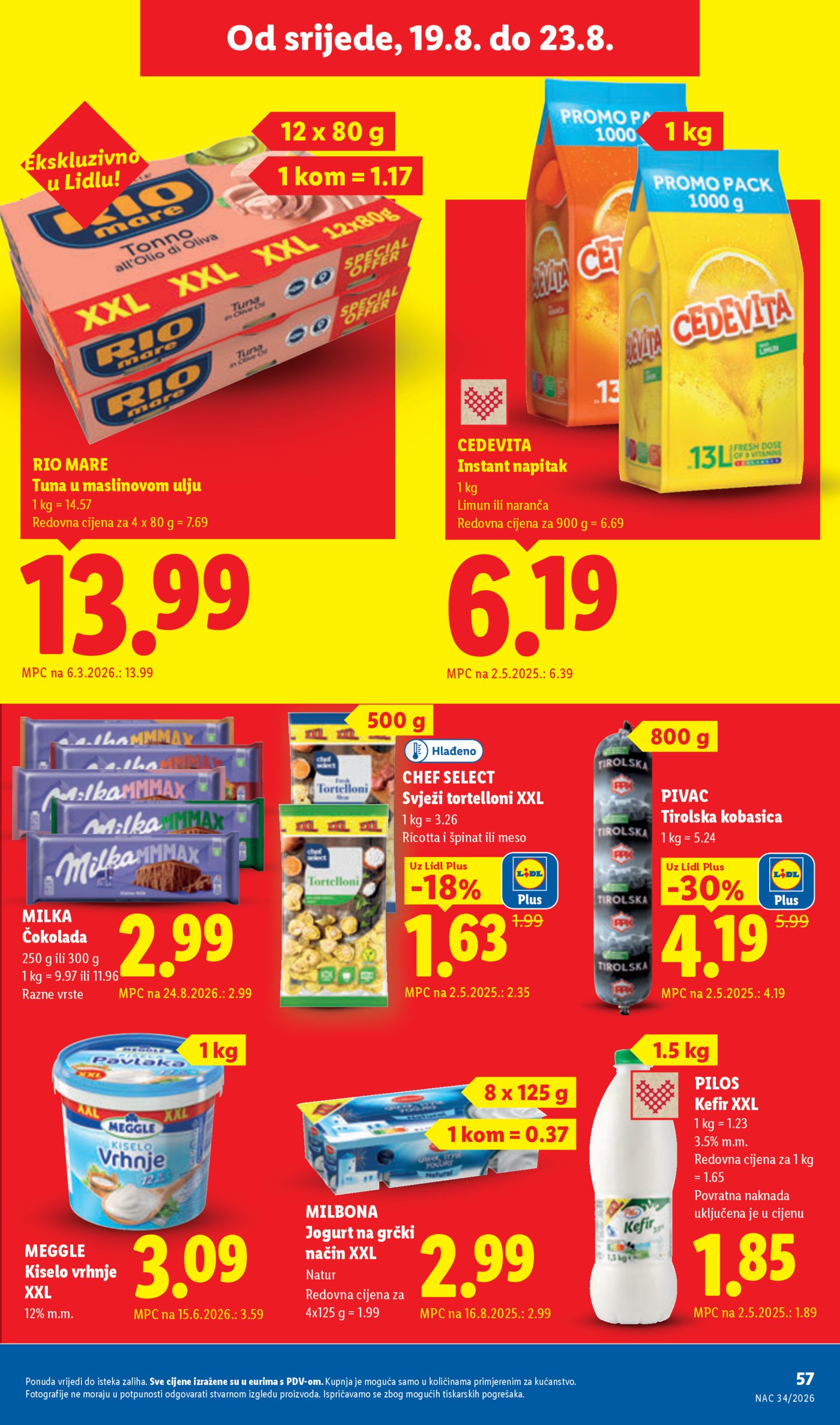 Lidl katalog Super ponuda od ponedjeljka 17.08. - 23.08.2026.