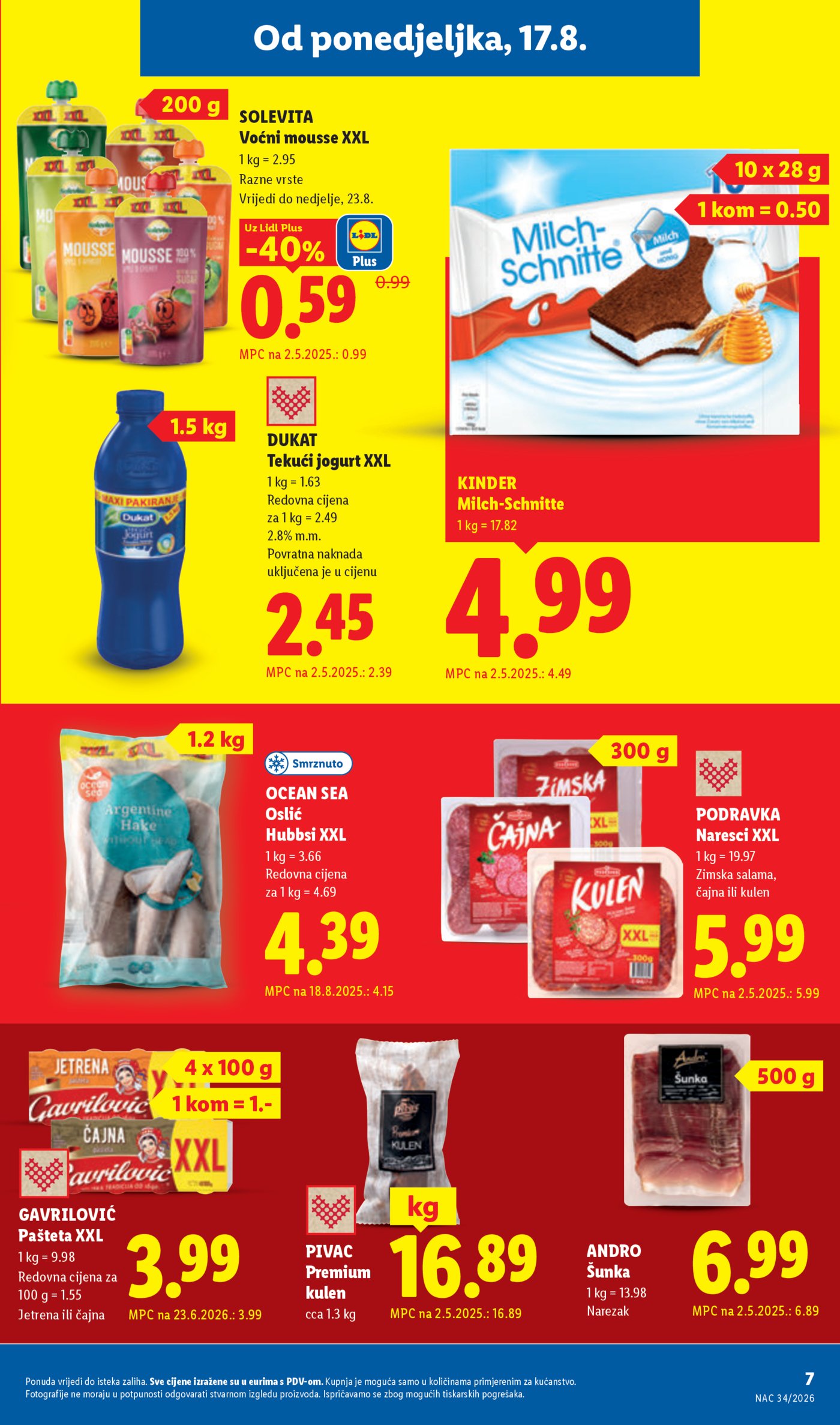 Lidl katalog Super ponuda od ponedjeljka 17.08. - 23.08.2026.