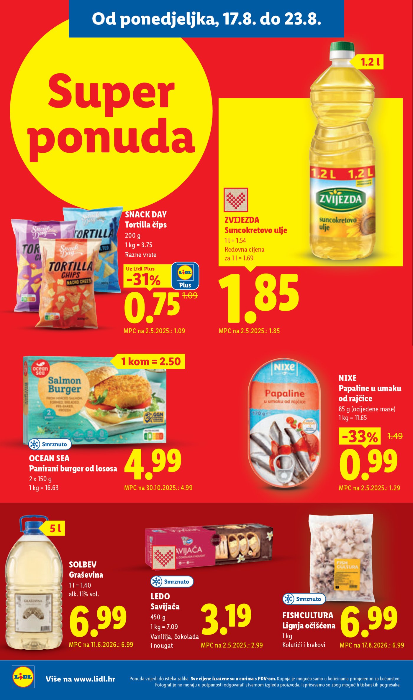 Lidl katalog Super ponuda od ponedjeljka 17.08. - 23.08.2026.