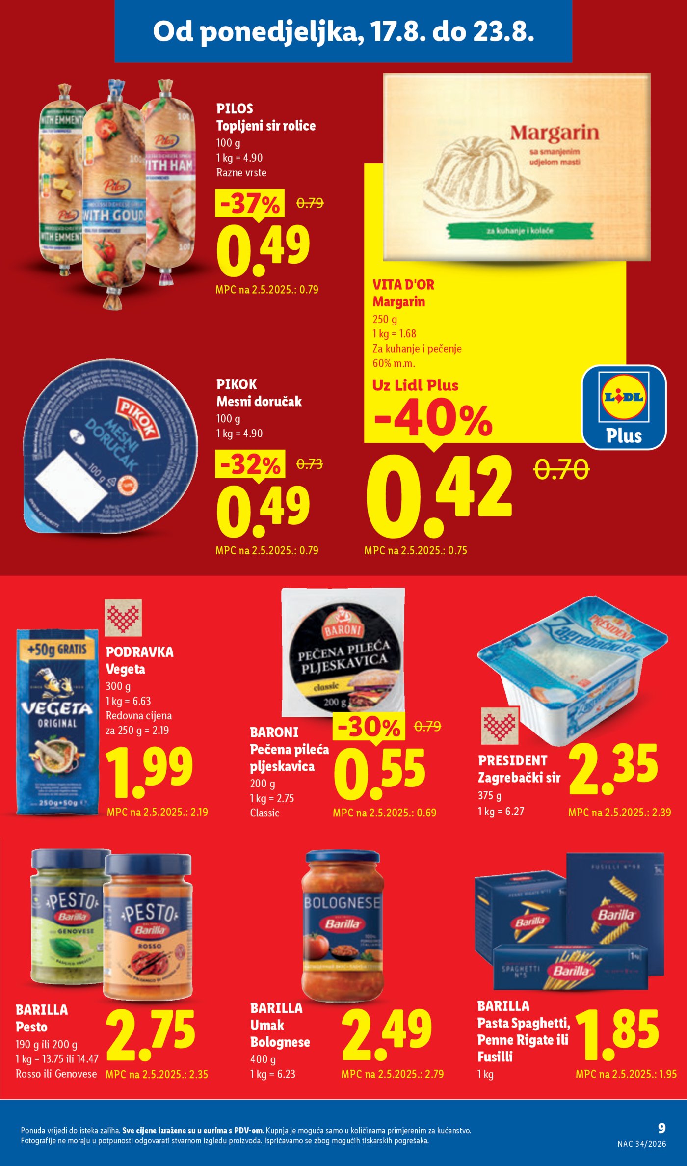 Lidl katalog Super ponuda od ponedjeljka 17.08. - 23.08.2026.