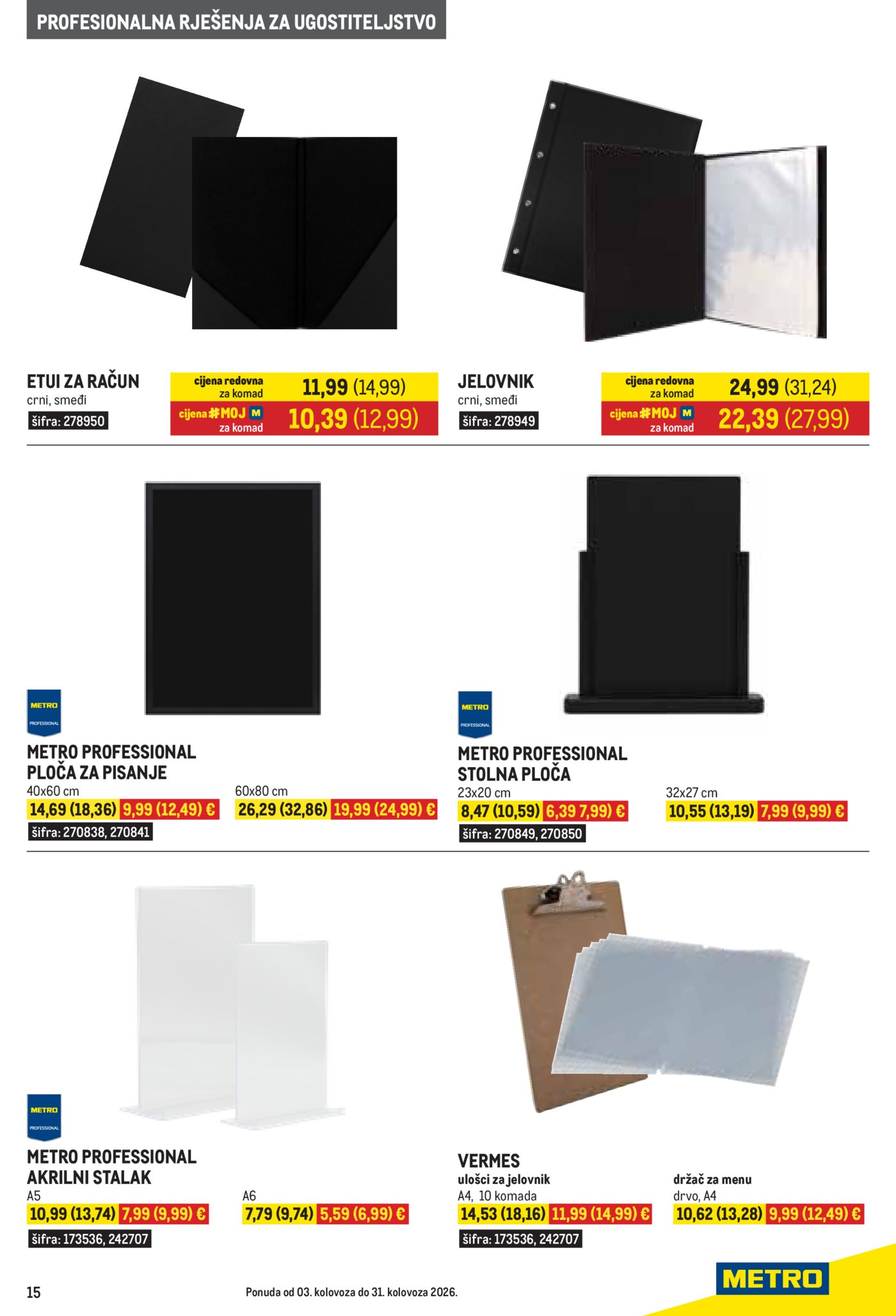 Metro Gastro katalog Akcija 03.08.-31.08.2026.