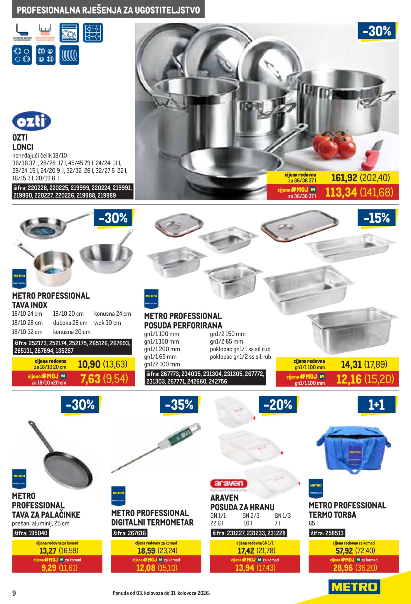 Metro Gastro katalog Akcija 03.08.-31.08.2026.