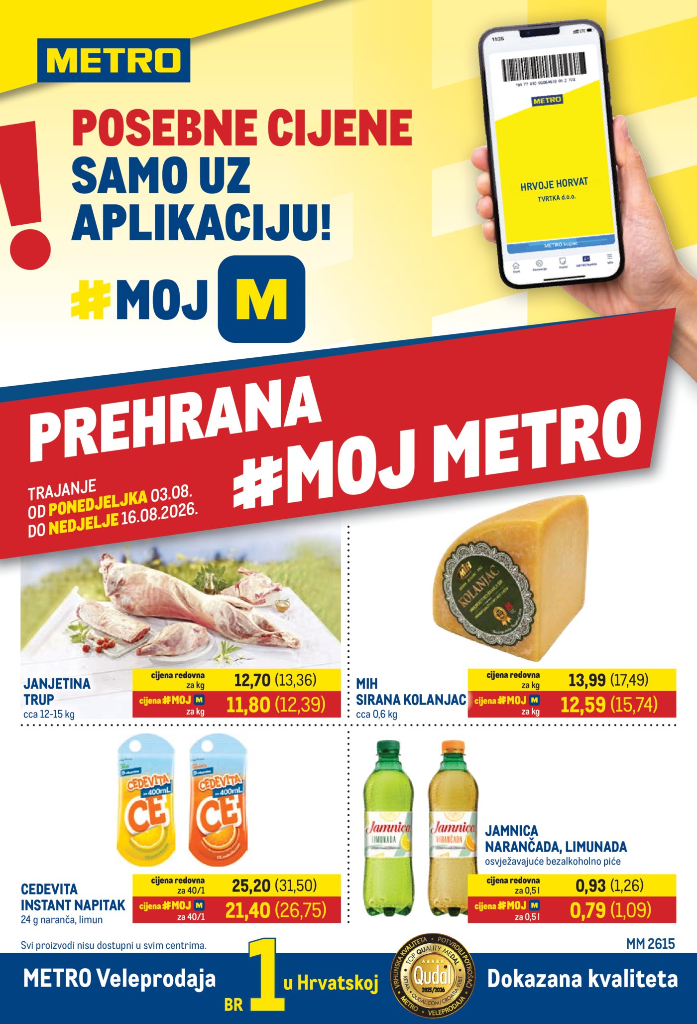 Metro prehrana i neprehrana katalog Akcija 03.08.-16.08.2026.