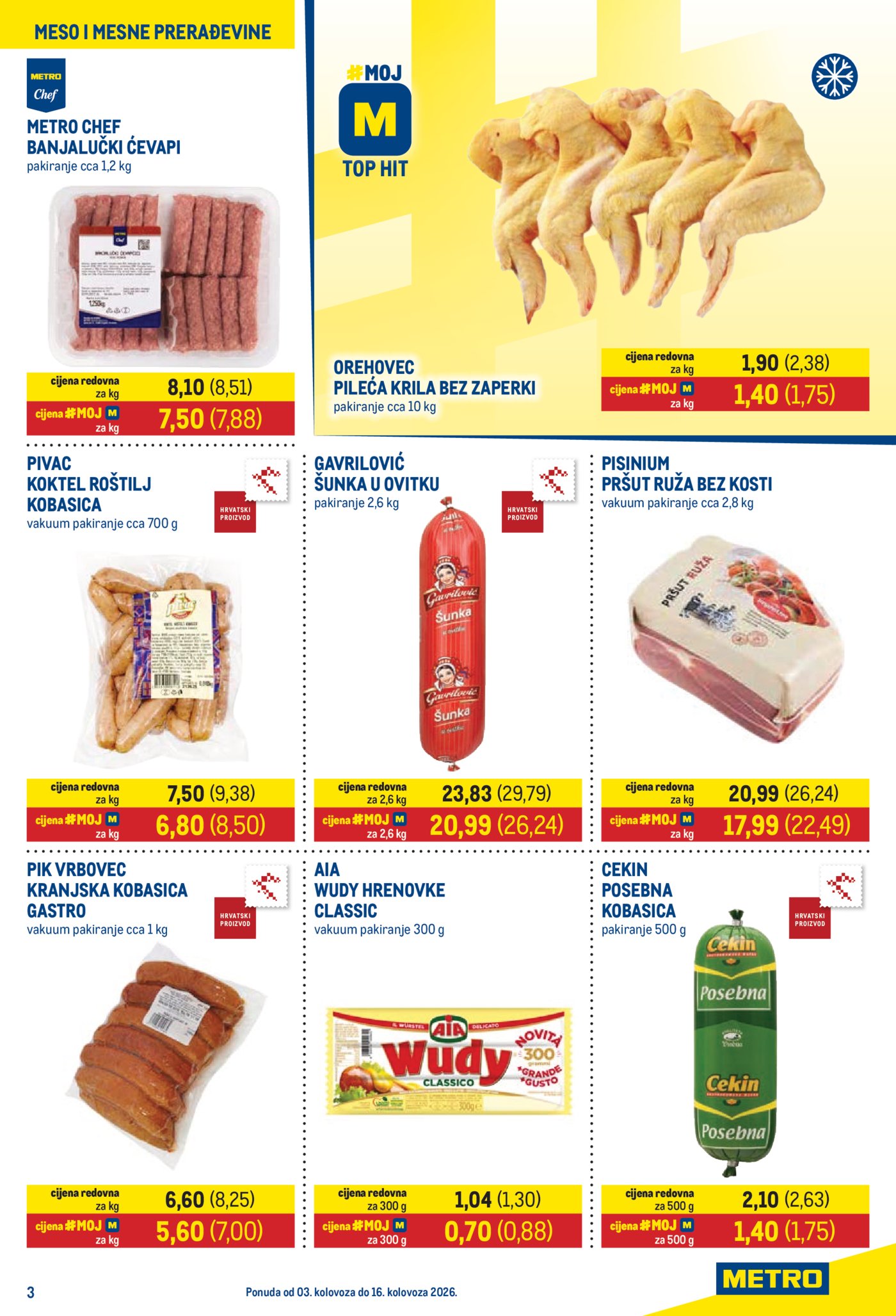 Metro prehrana i neprehrana katalog Akcija 03.08.-16.08.2026.