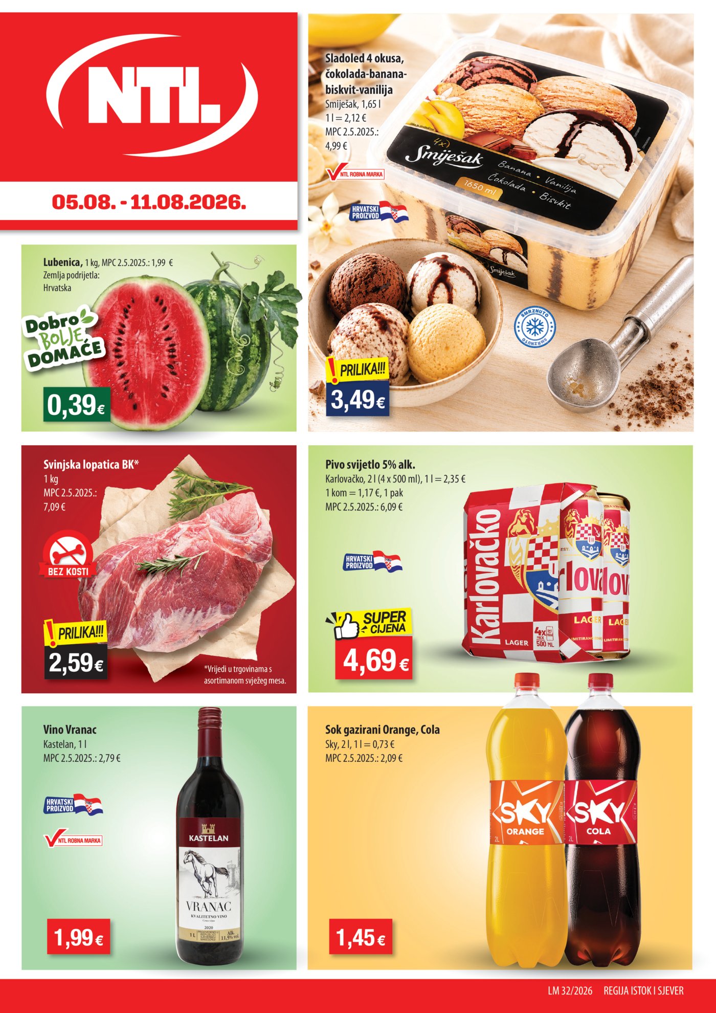 NTL katalog Akcija Istok Sjever 05.08.-11.08.2026.