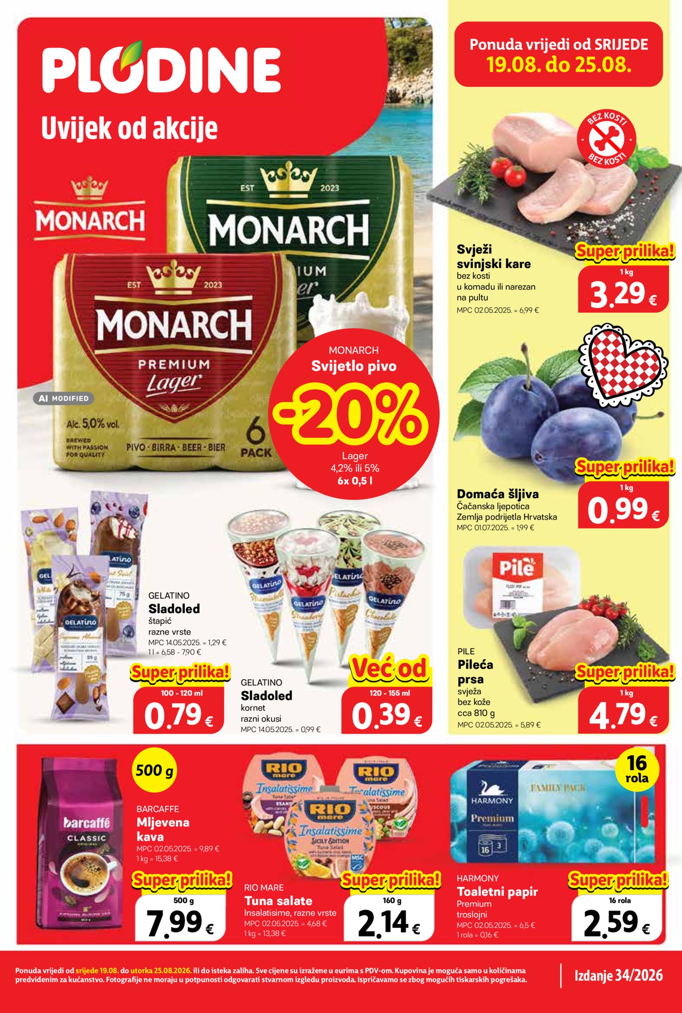 Plodine katalog Akcija 19.08. - 25.08.2026.