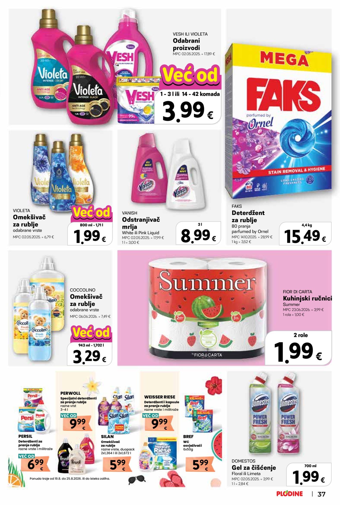 Plodine katalog Akcija 19.08. - 25.08.2026.