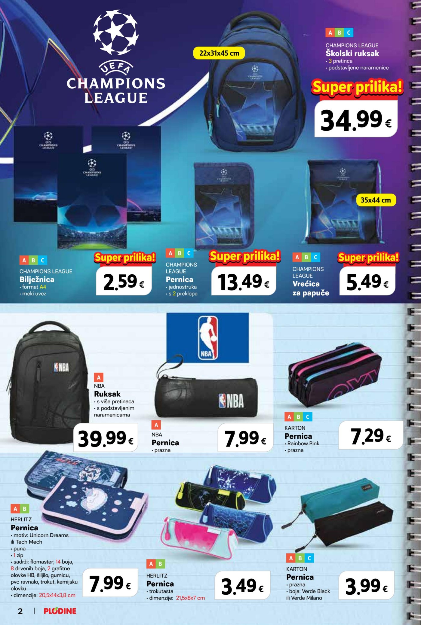 Plodine katalog Spremni za školu 13.08.-23.09.2026.
