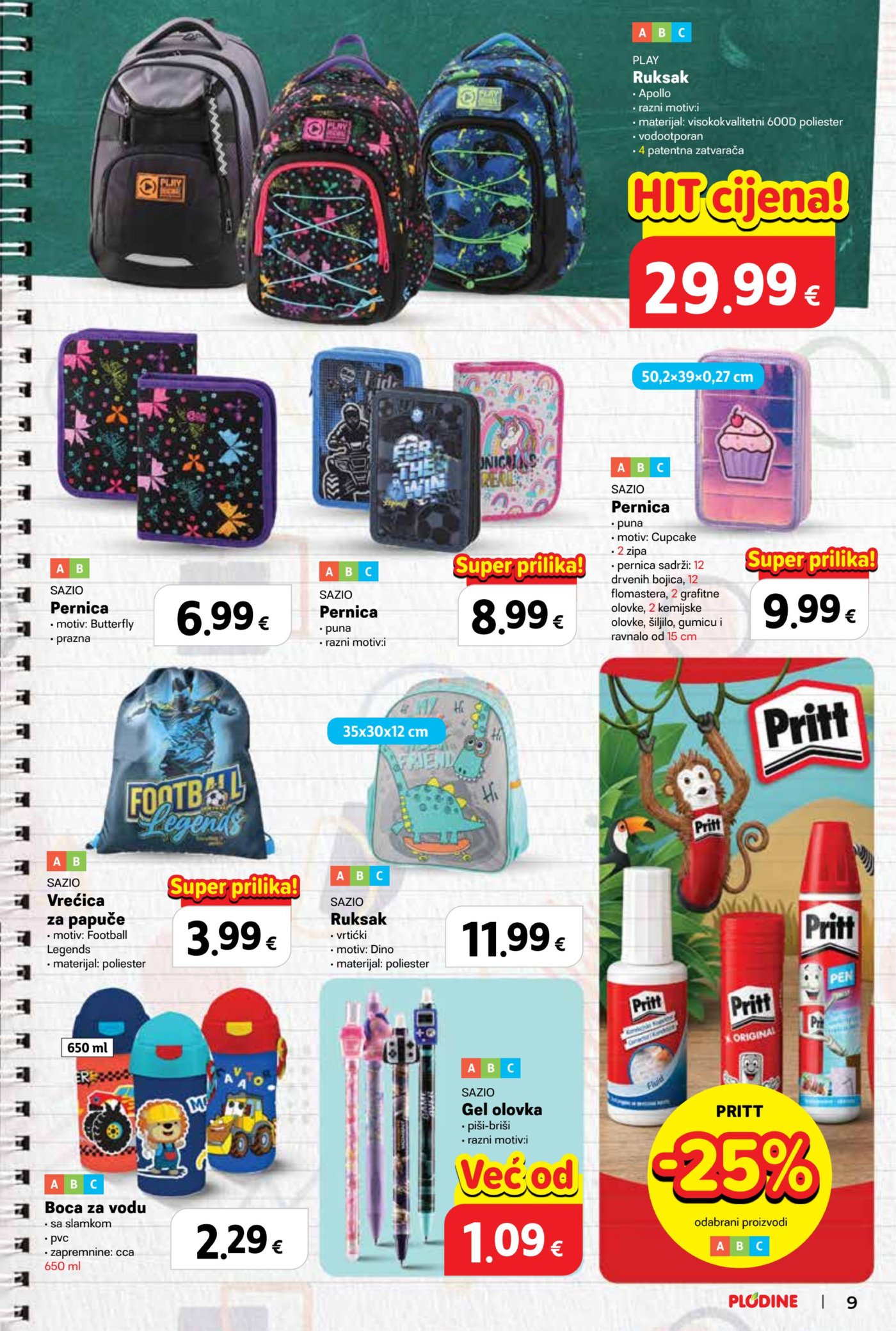 Plodine katalog Spremni za školu 13.08.-23.09.2026.