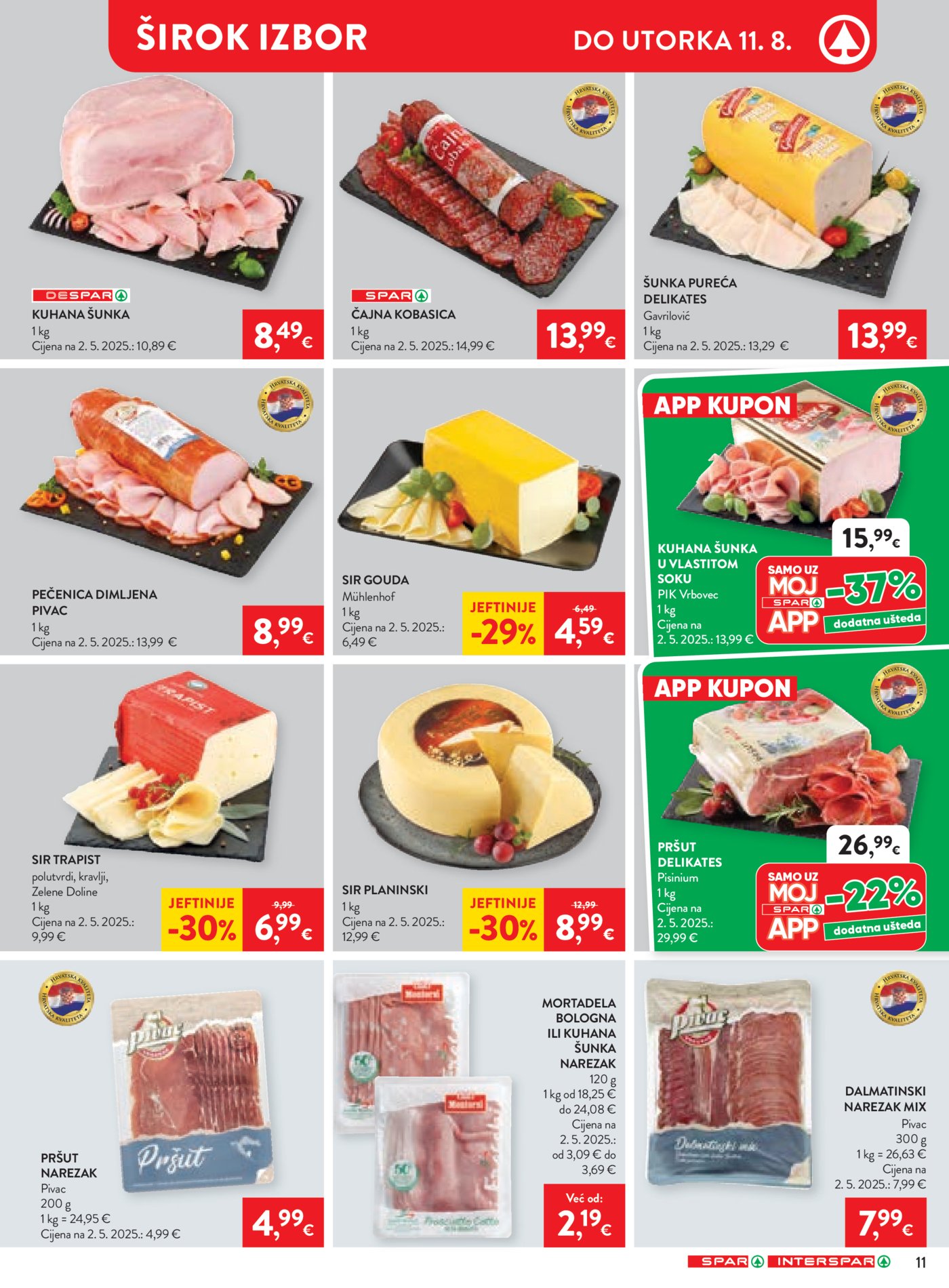 SPAR INTERSPAR katalog Akcija 06.08.-11.08.2026.