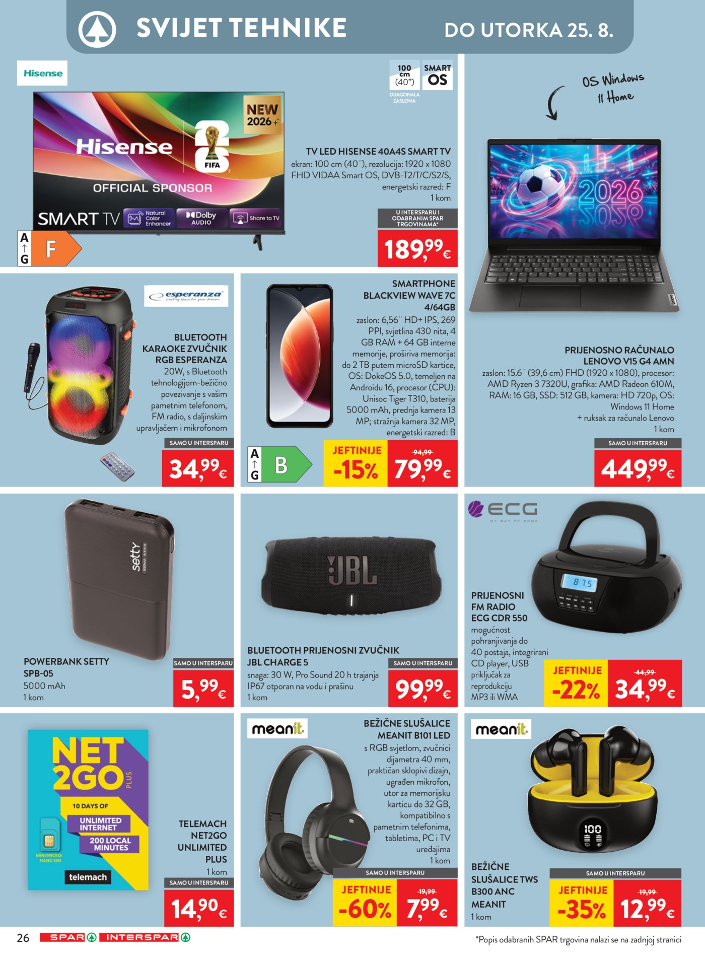 Spar Interspar katalog Akcija 12.08.-18.08.2026.