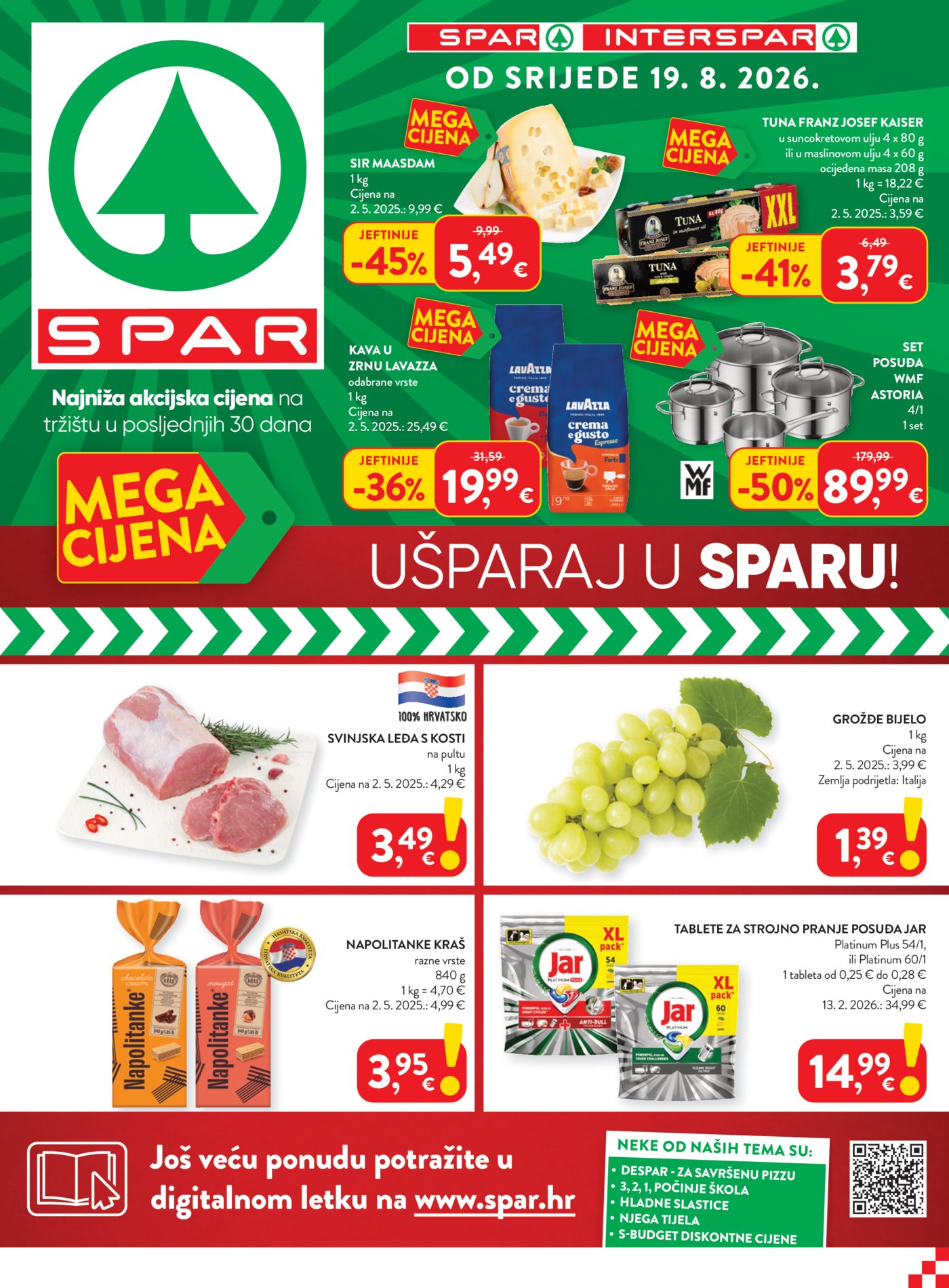 SPAR INTERSPAR katalog Akcija 19.08. - 25.08.2026.