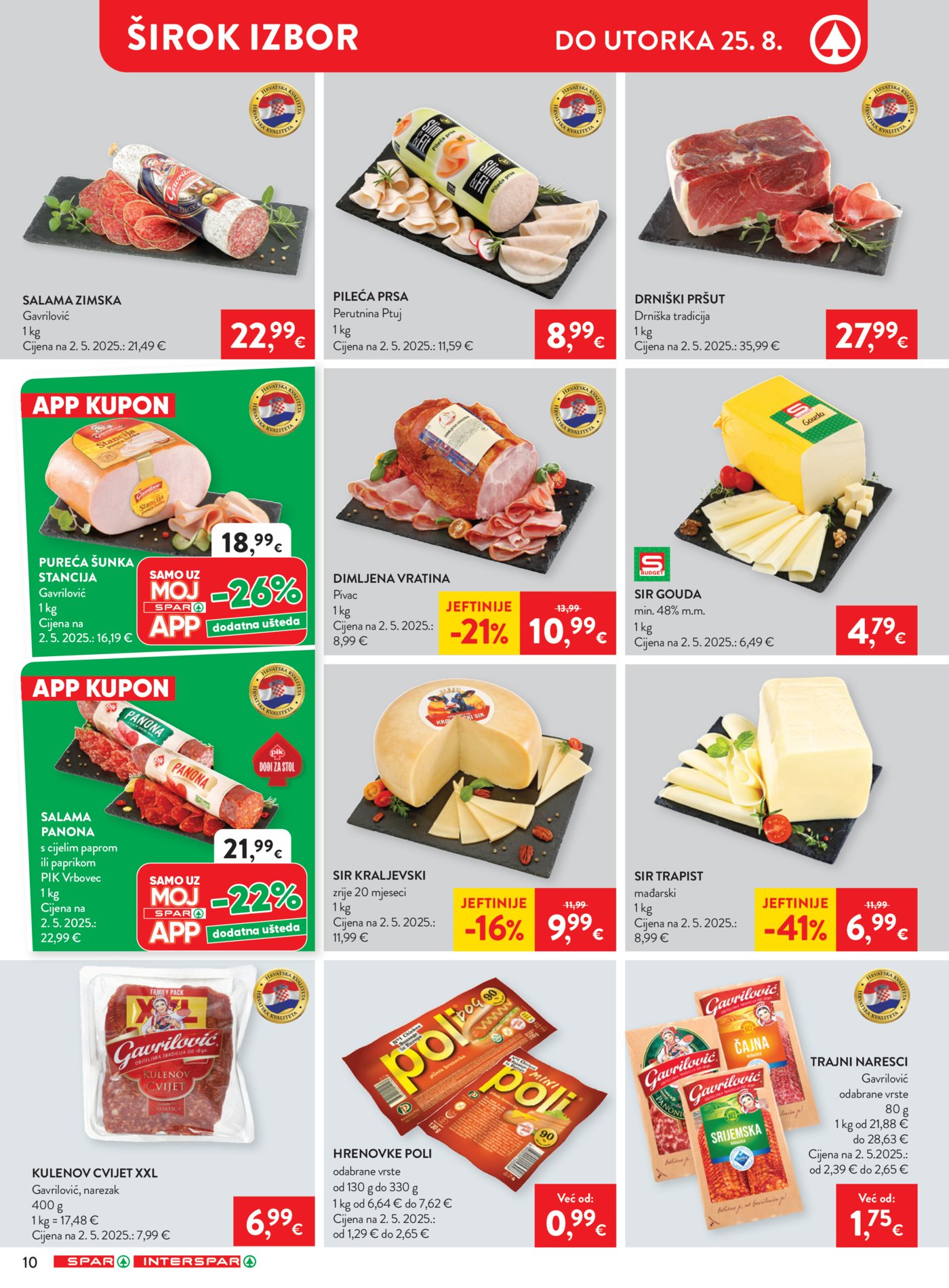 SPAR INTERSPAR katalog Akcija 19.08. - 25.08.2026.