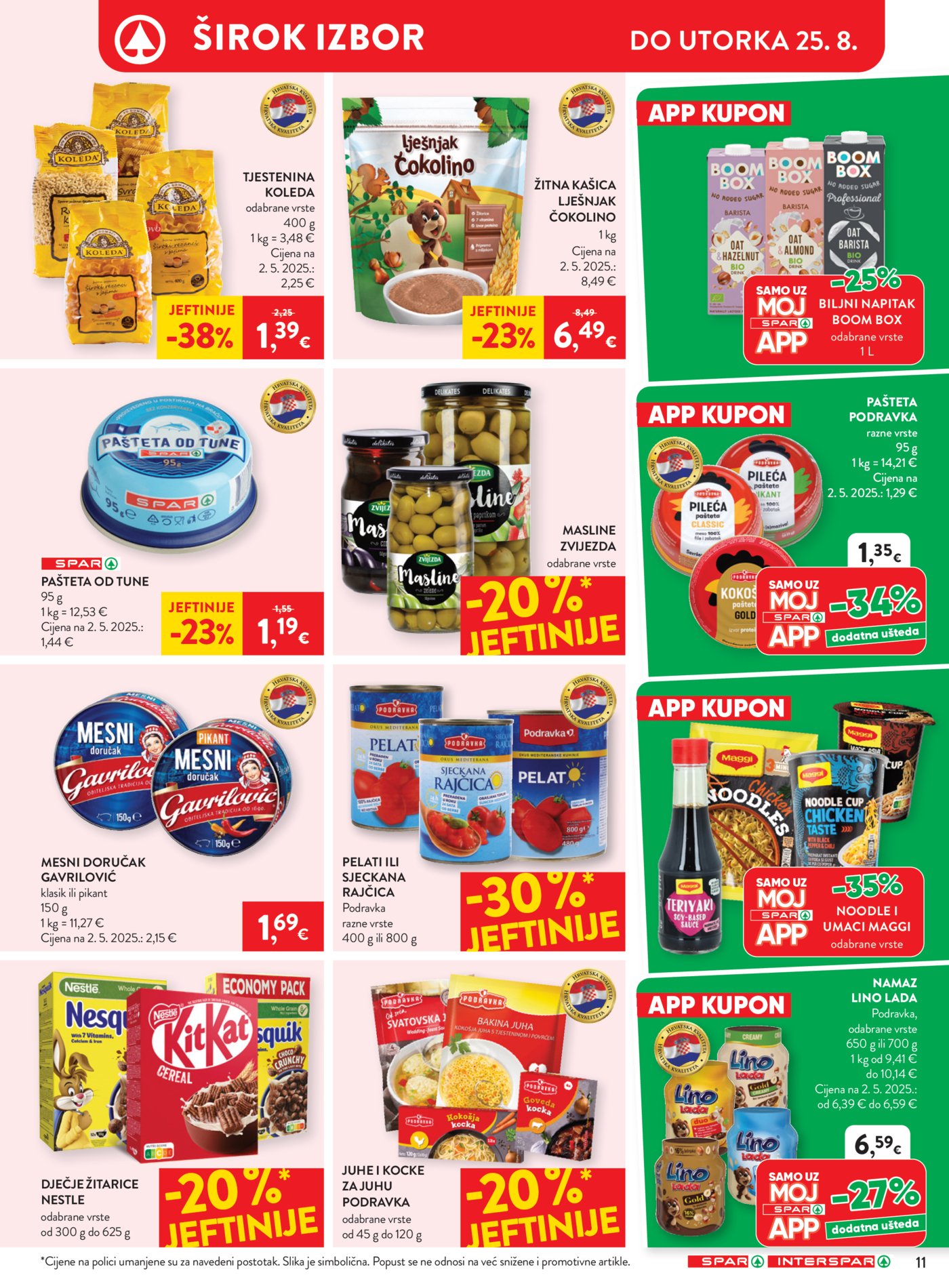 SPAR INTERSPAR katalog Akcija 19.08. - 25.08.2026.