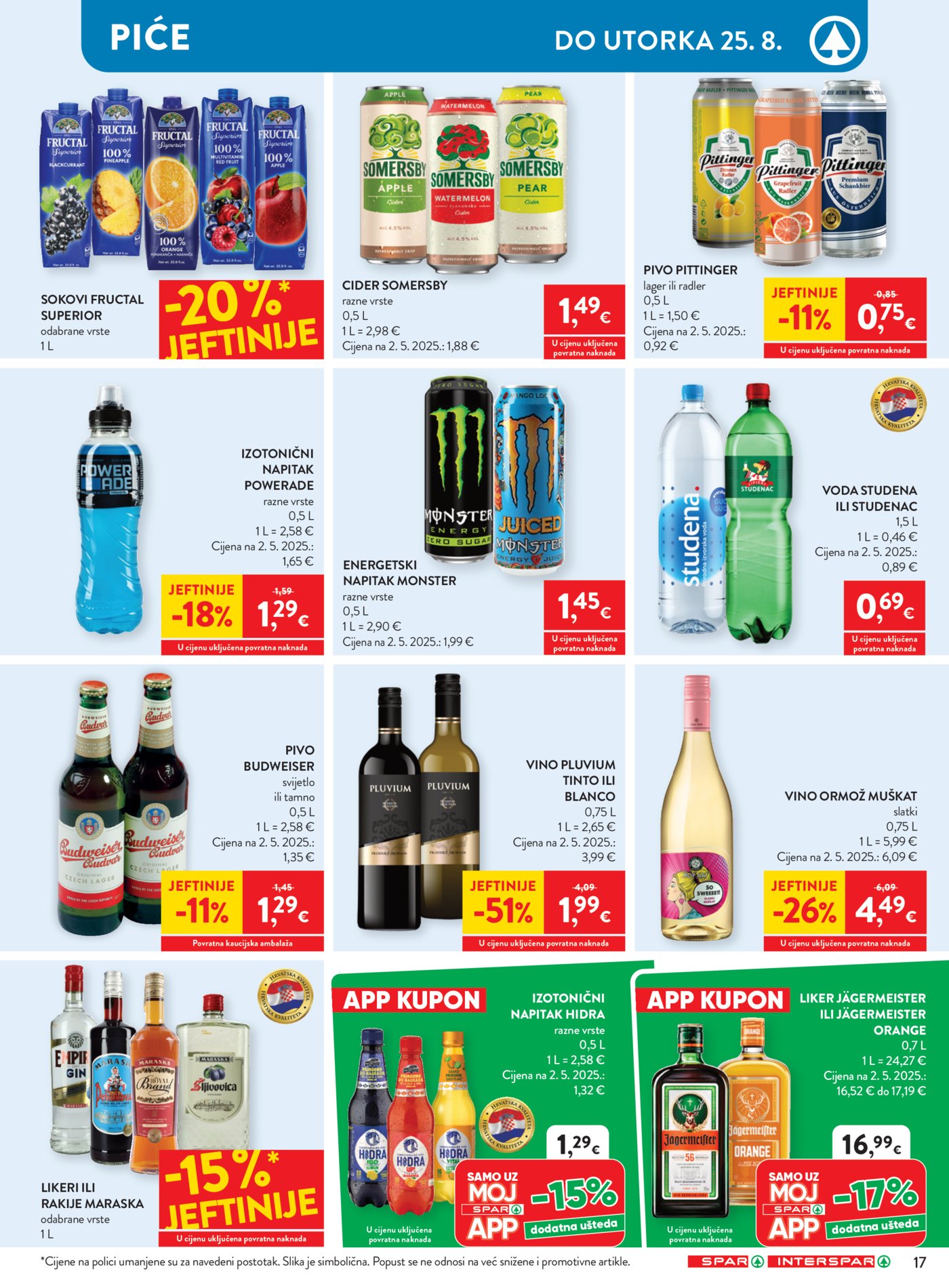 SPAR INTERSPAR katalog Akcija 19.08. - 25.08.2026.