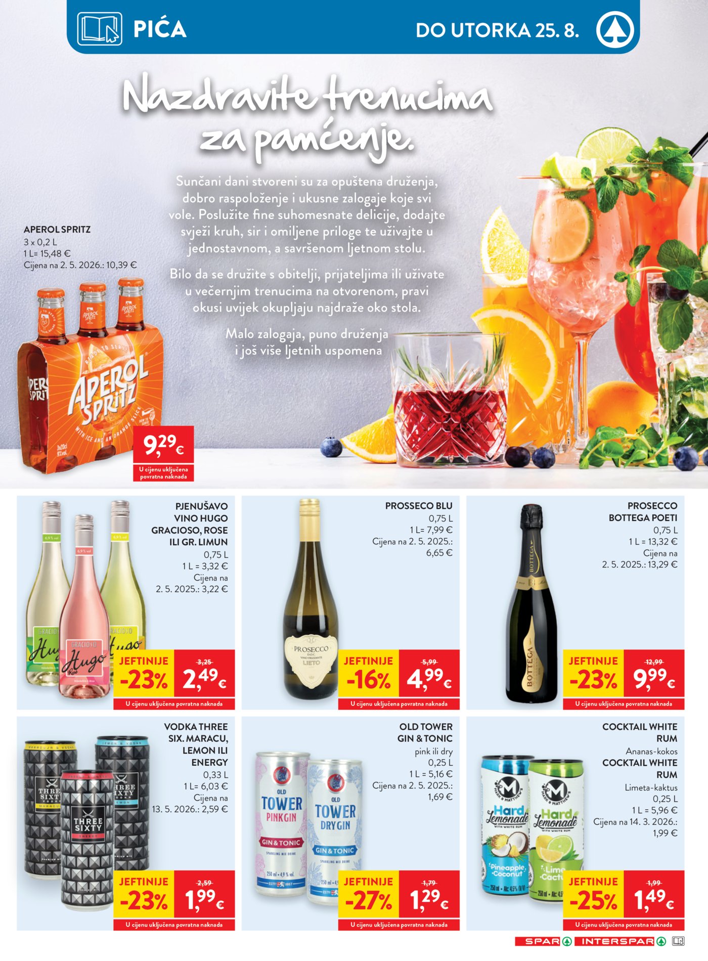SPAR INTERSPAR katalog Akcija 19.08. - 25.08.2026.