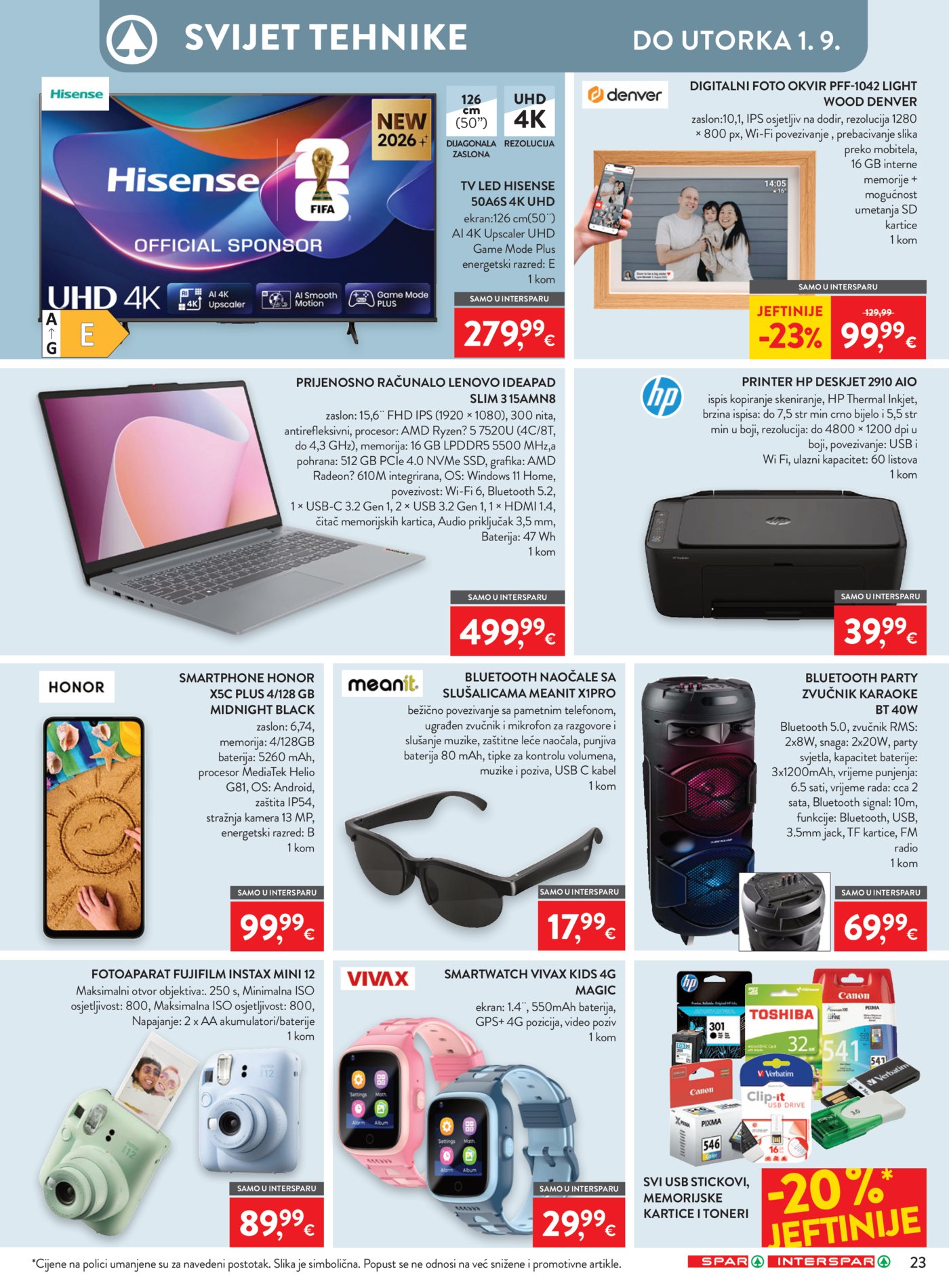 SPAR INTERSPAR katalog Akcija 19.08. - 25.08.2026.