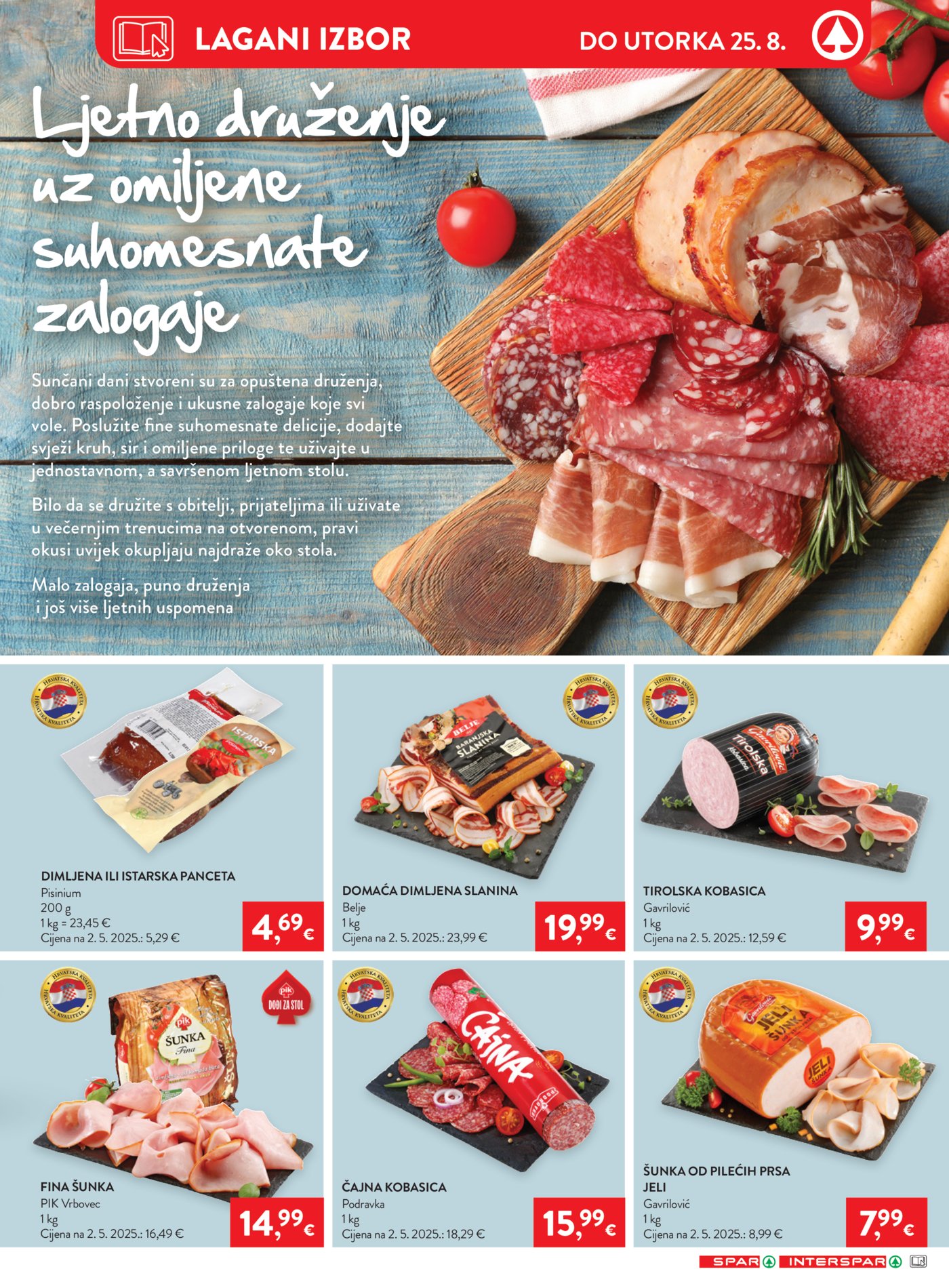 SPAR INTERSPAR katalog Akcija 19.08. - 25.08.2026.
