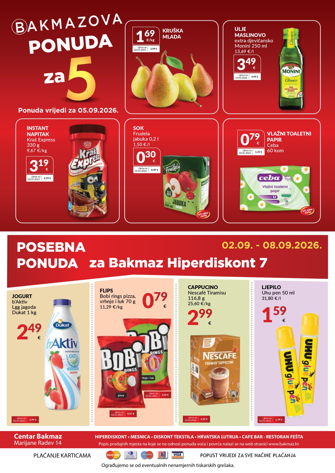 Bakmaz katalog Akcija 02.09. - 08.09.2026.