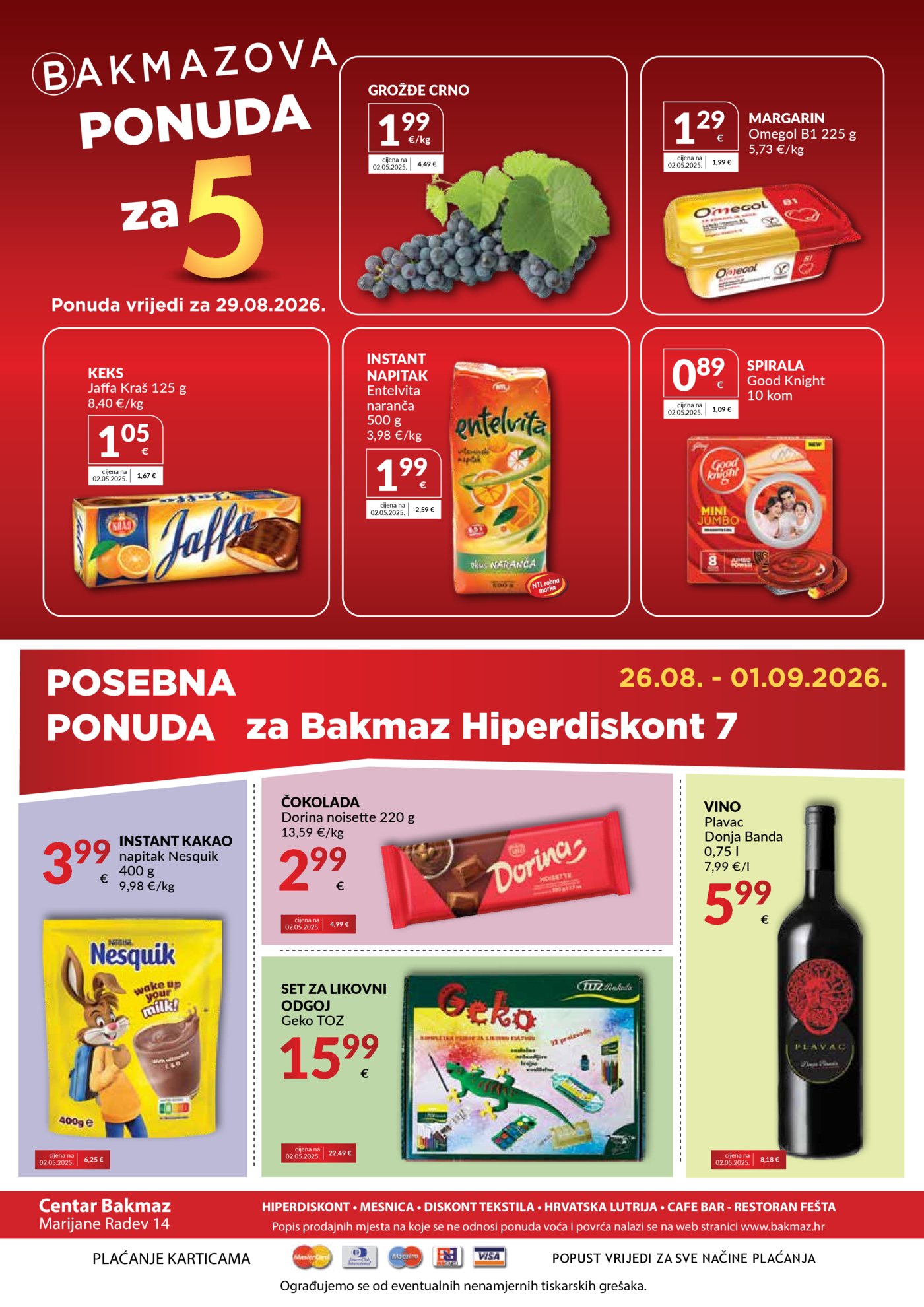 Bakmaz katalog Akcija 26.08.-01.09.2026.
