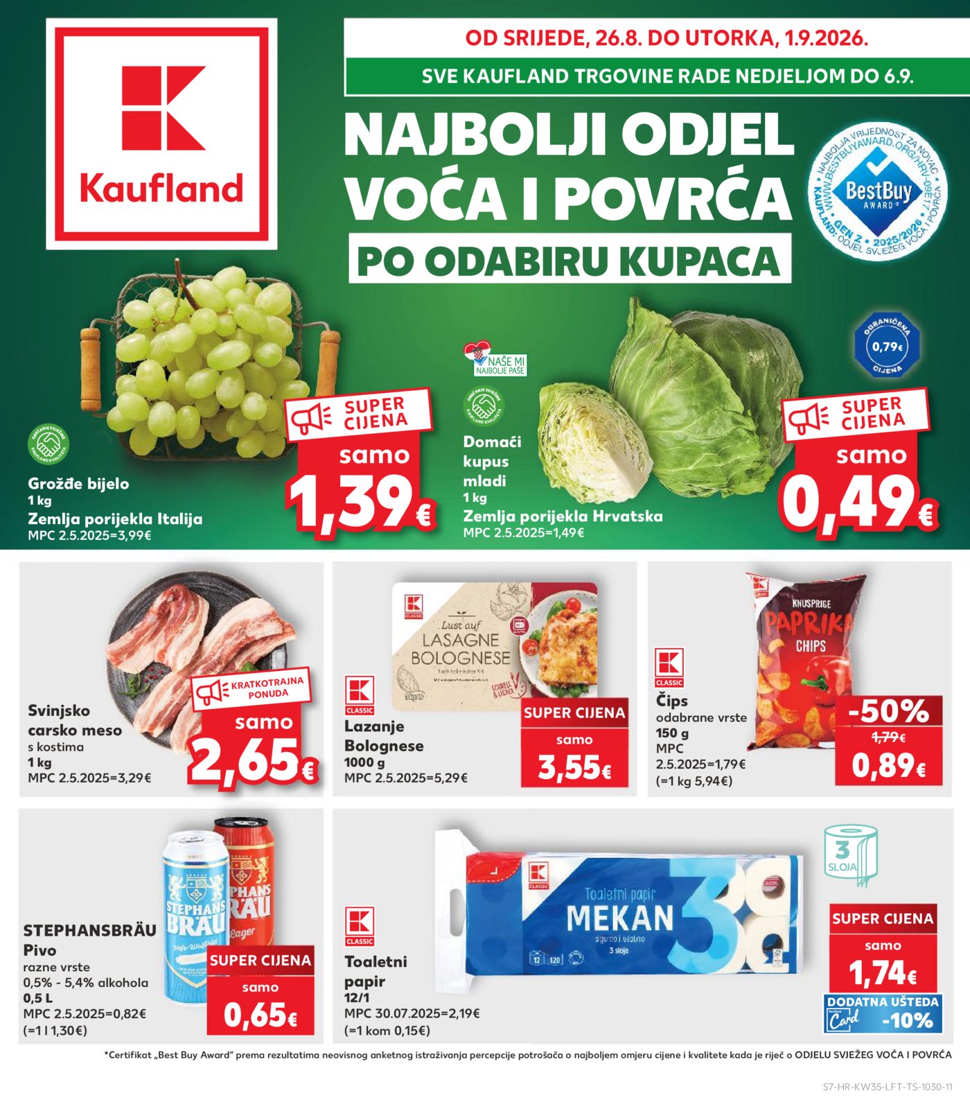 Kaufland katalog Akcija 26.08.-01.09.2026.